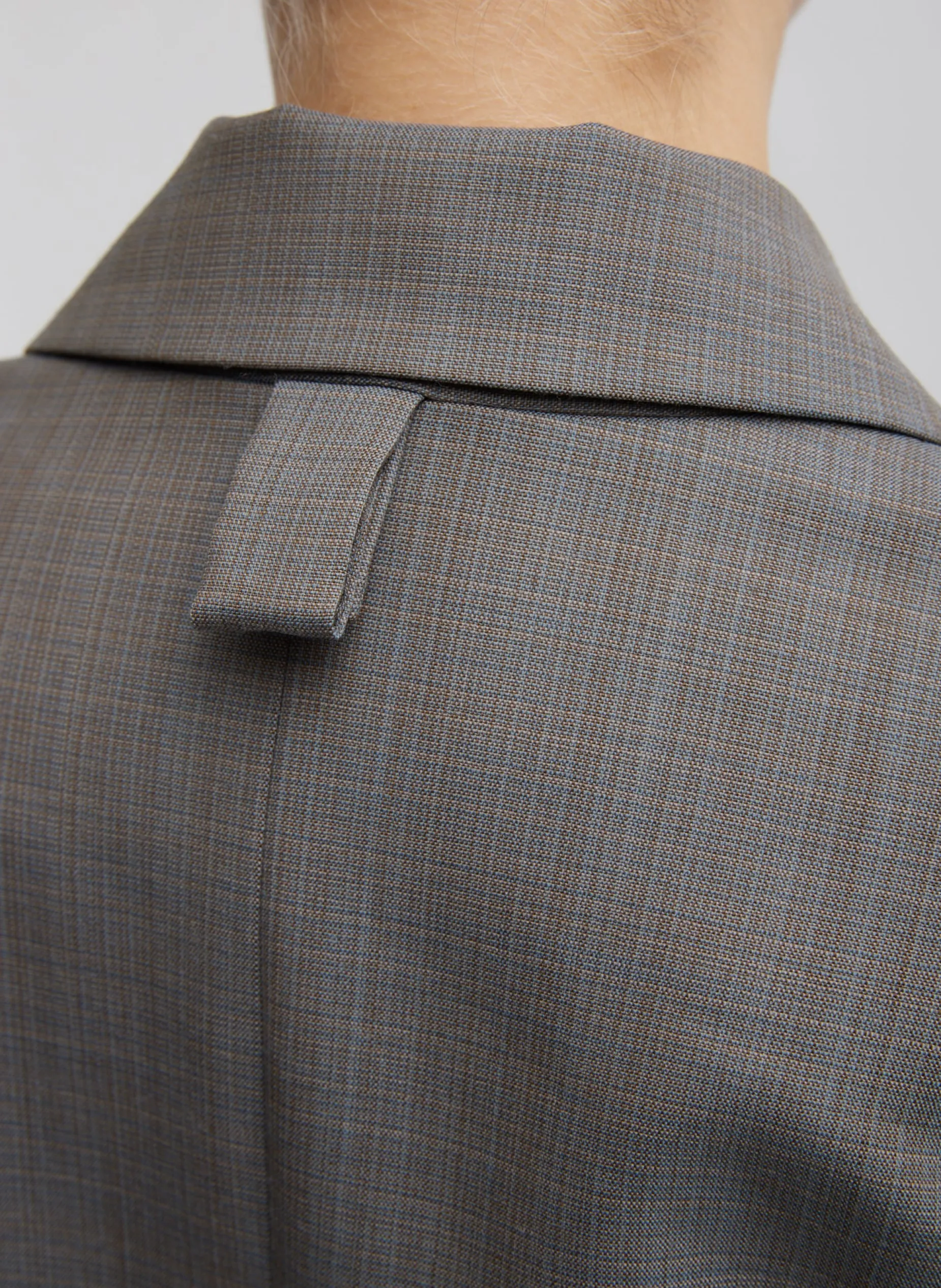 Suits|Jackets & Outerwear>Tibi Grant Suiting Double Breasted Blazer Grey Multi