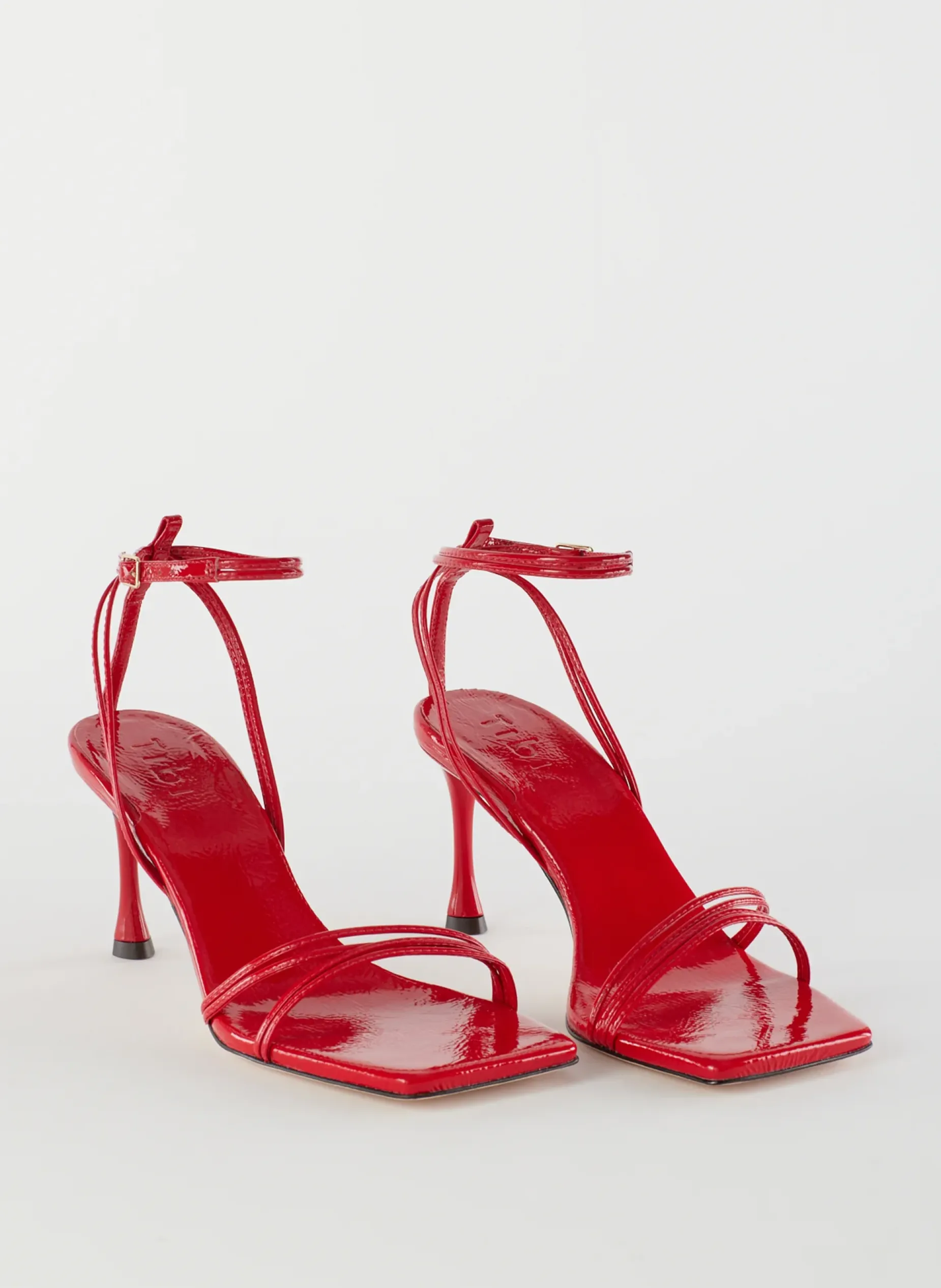 Heels|Sandals>Tibi Guy Naplack Sandal Cherry Red