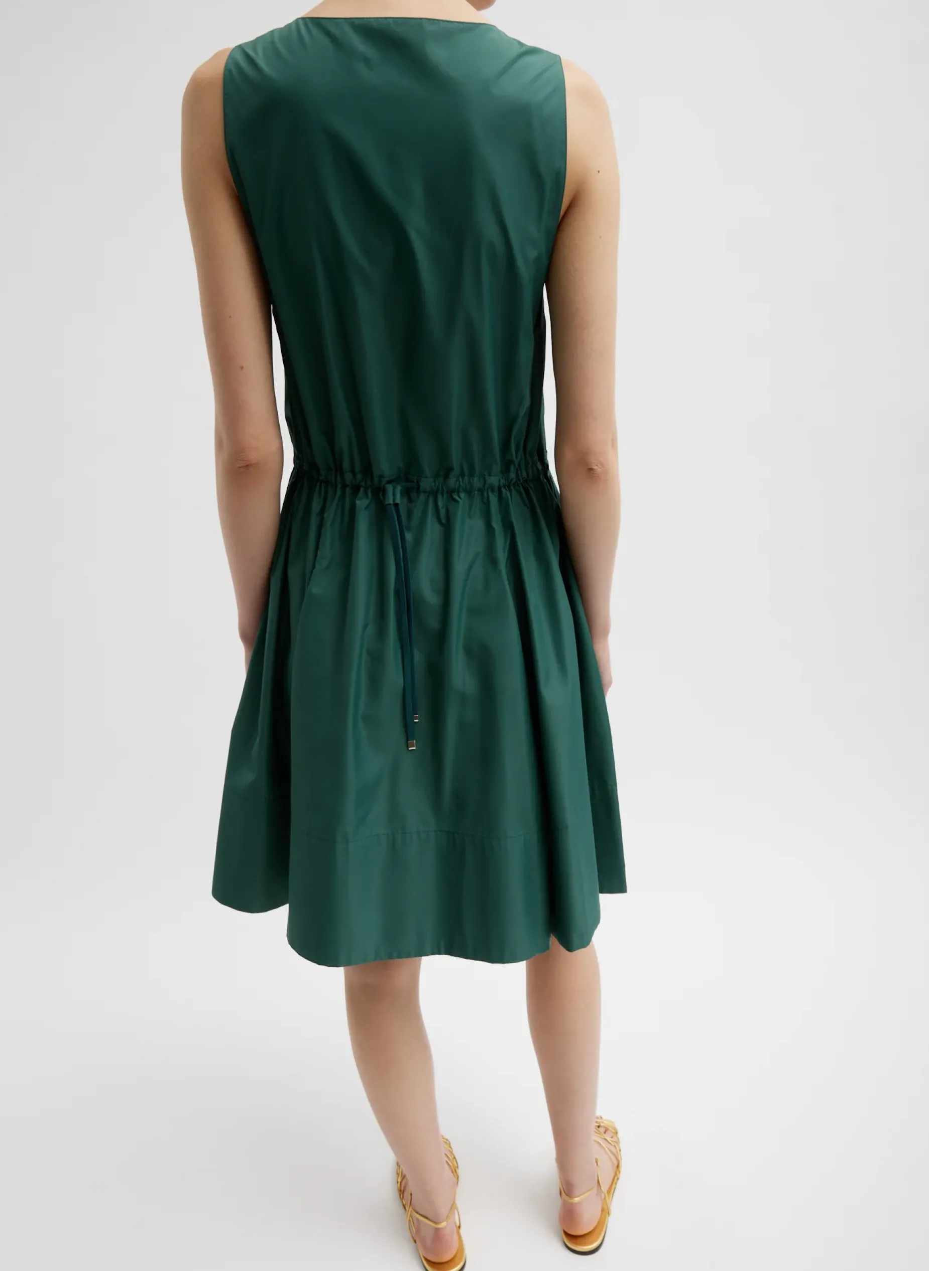 Dresses>Tibi Italian Sporty Nylon Short Tank Dress Dark Hunter Green