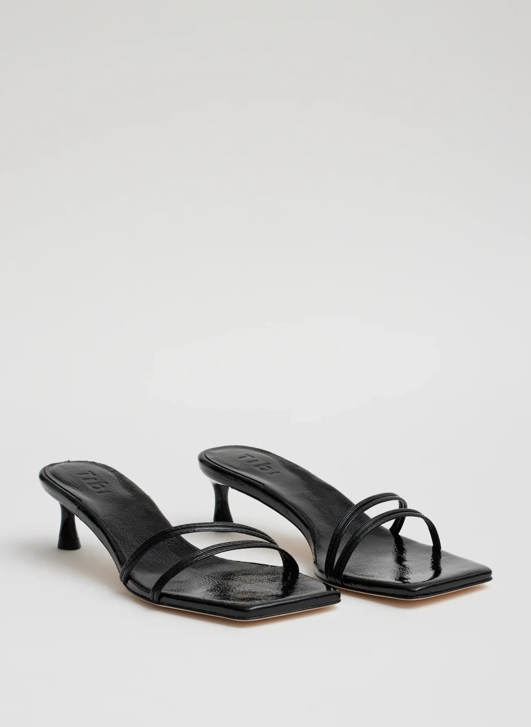 Heels|Sandals>Tibi Jim Naplack Sandal Black