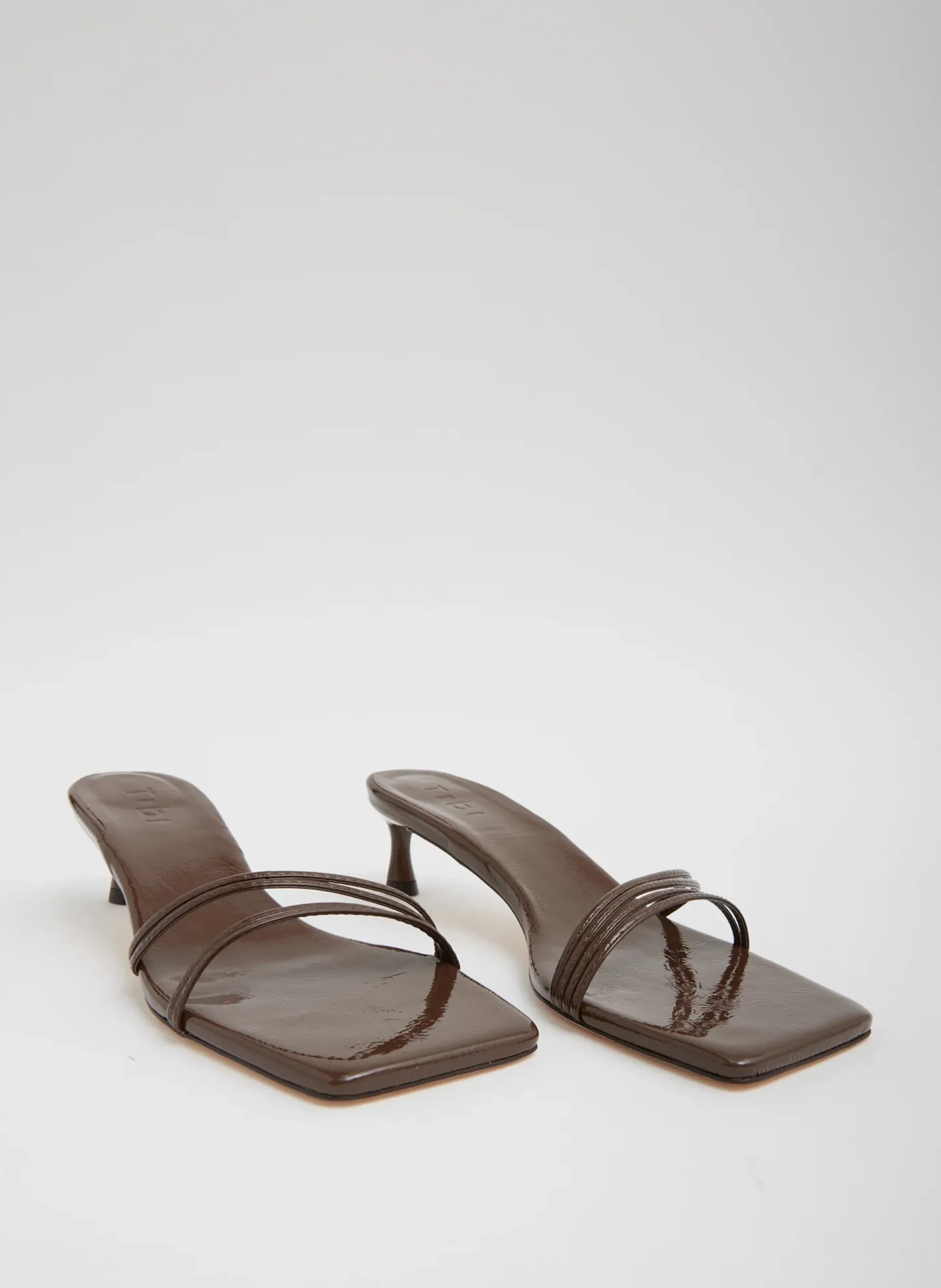 Heels|Sandals>Tibi Jim Naplack Sandal Brown