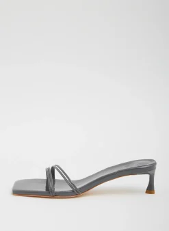 Heels|Sandals>Tibi Jim Naplack Sandal Grey