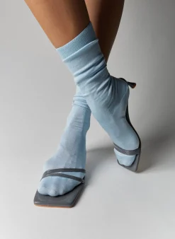 Heels|Sandals>Tibi Jim Naplack Sandal Grey