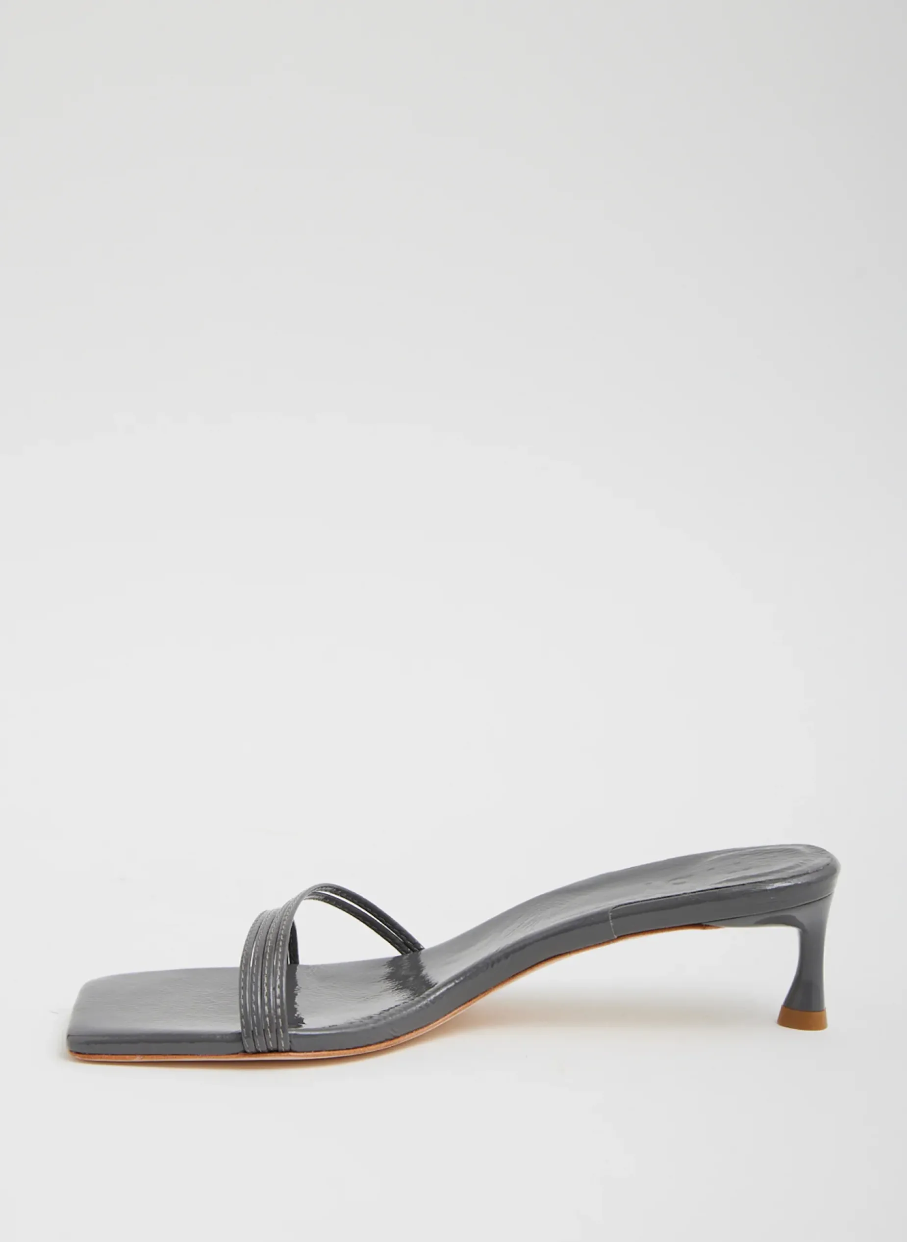 Heels|Sandals>Tibi Jim Naplack Sandal Grey