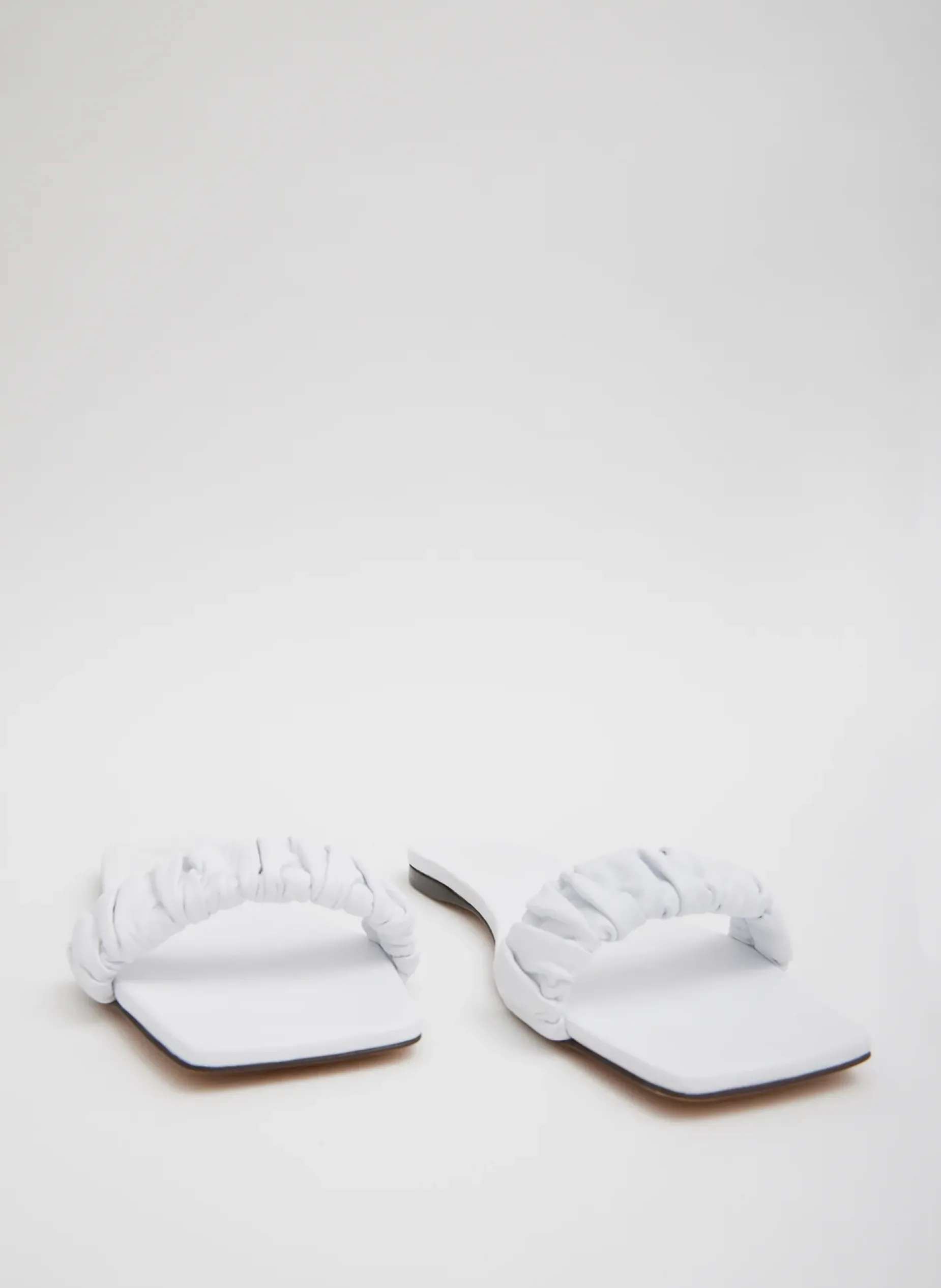 Flats|Sandals>Tibi Jordan Nappa Sandal Optic White