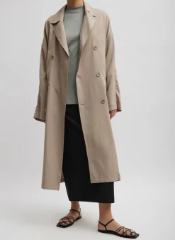 Jackets & Outerwear|Fundamentals - WOFs>Tibi Lancaster Trench Stone