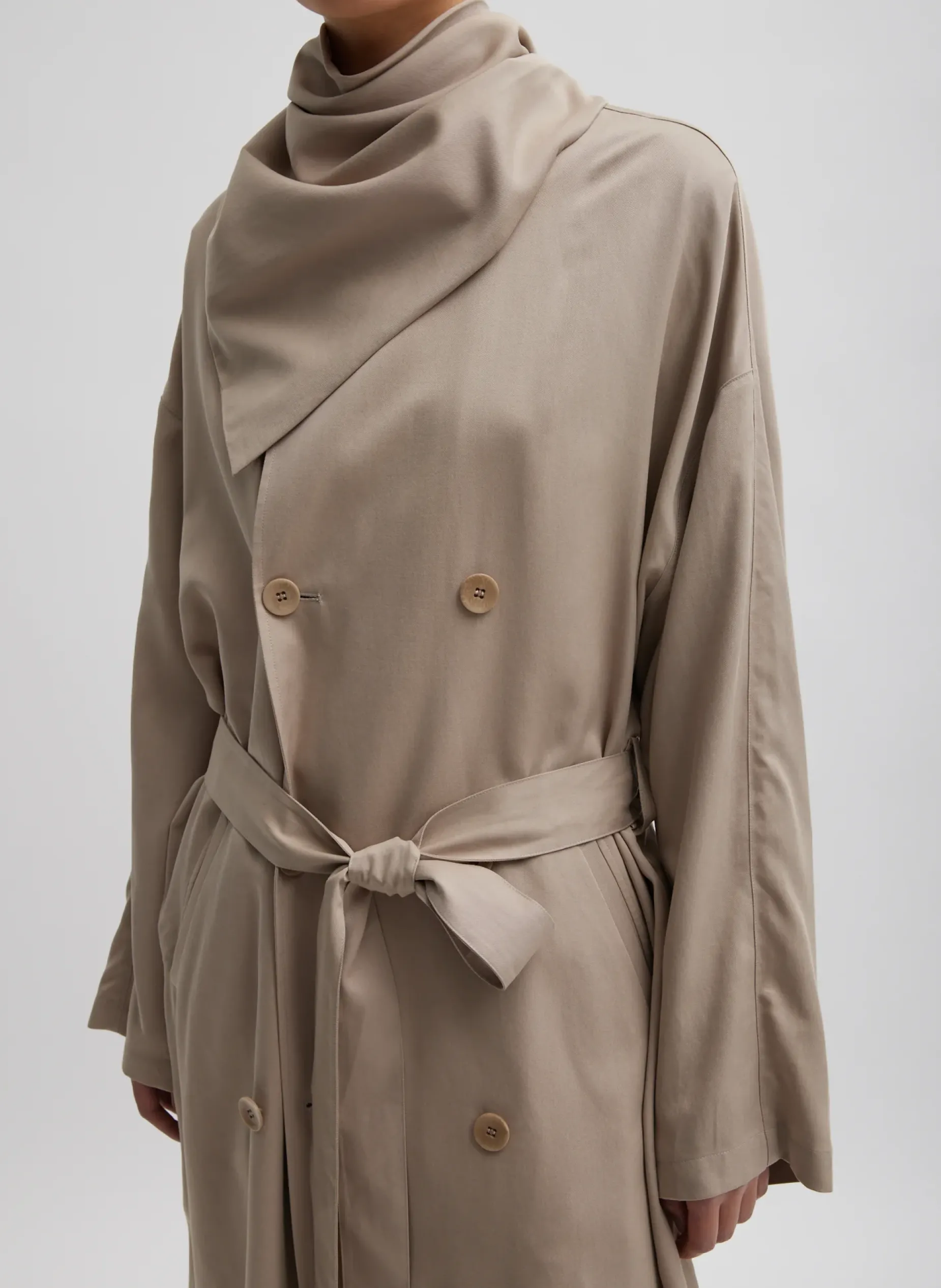 Jackets & Outerwear|Fundamentals - WOFs>Tibi Lancaster Trench Stone