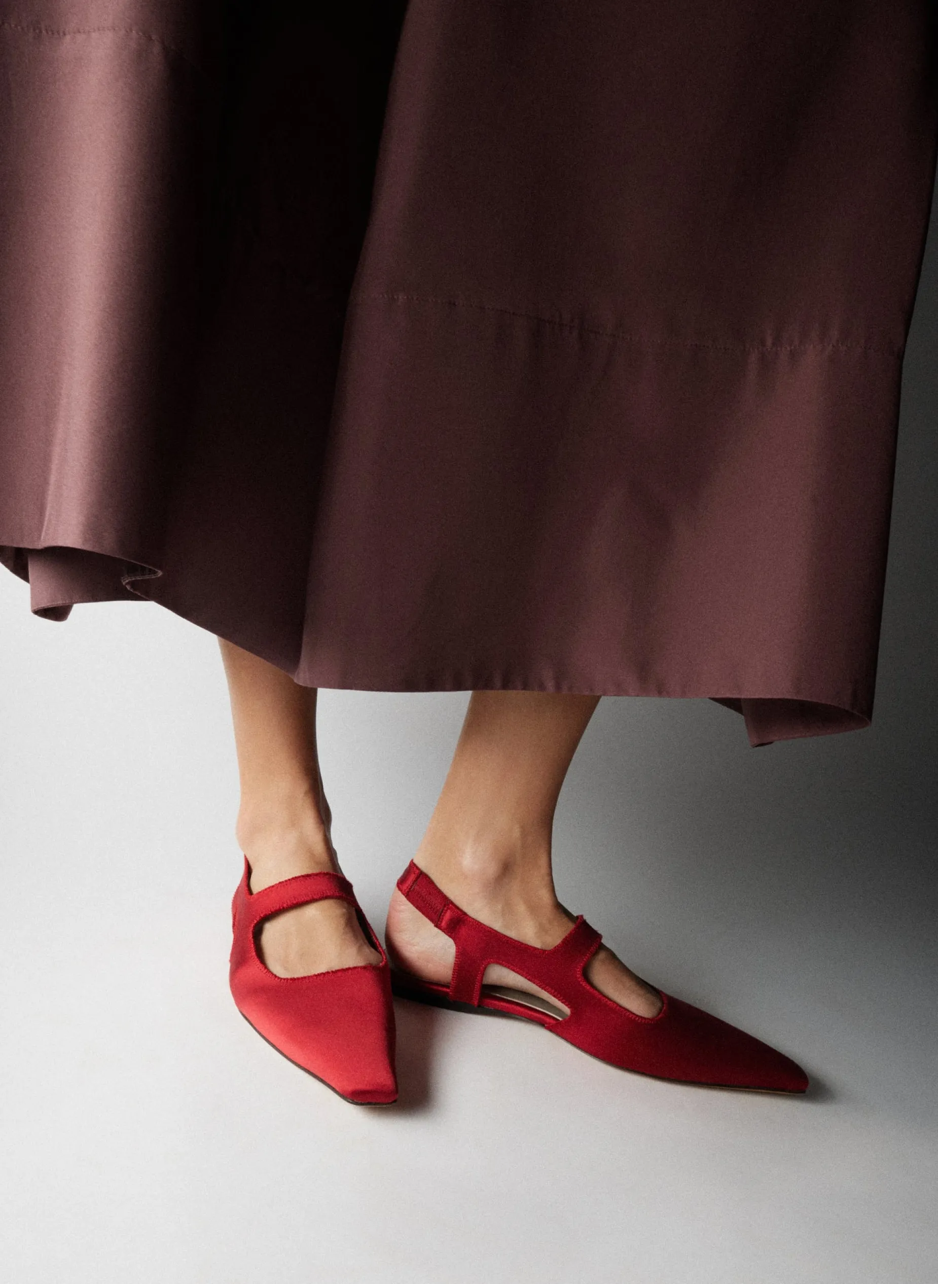 Flats>Tibi Malcolm Flat Red