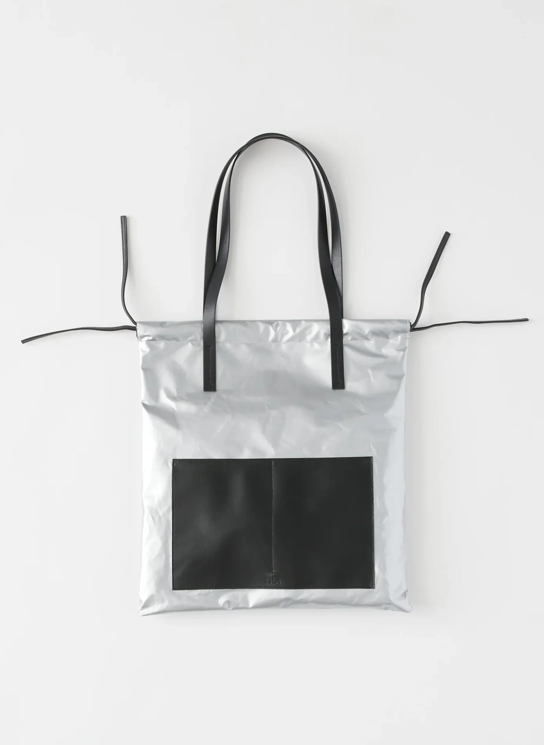 Handbags>Tibi Metallic Lucas Bag Silver