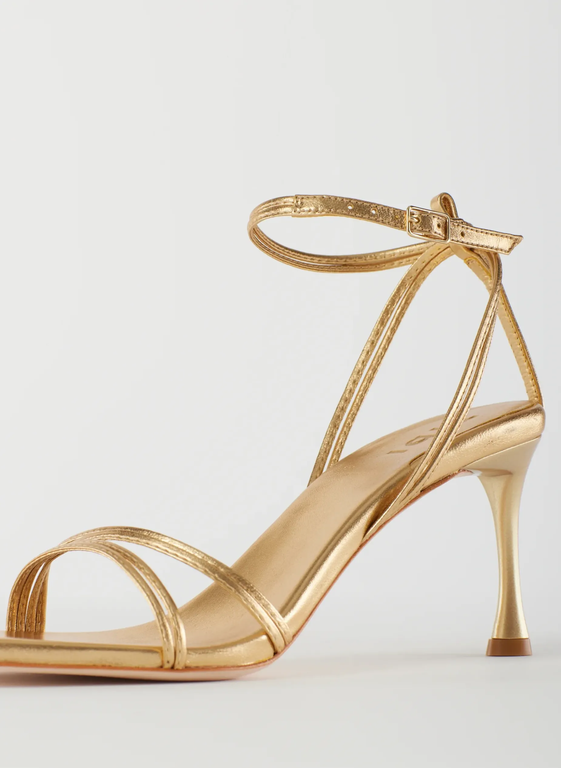 Heels|Sandals>Tibi Metallic Nappa Guy Sandal Gold
