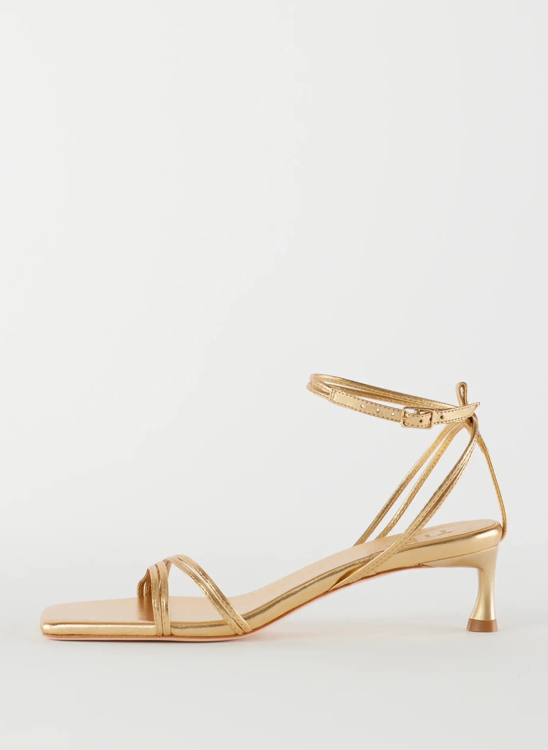 Heels|Sandals>Tibi Metallic Nappa Harper Sandal Gold