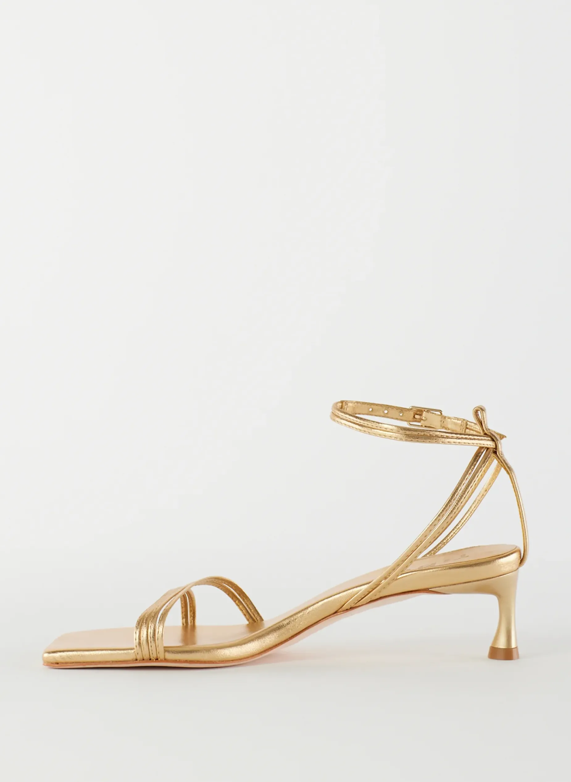 Heels|Sandals>Tibi Metallic Nappa Harper Sandal Gold