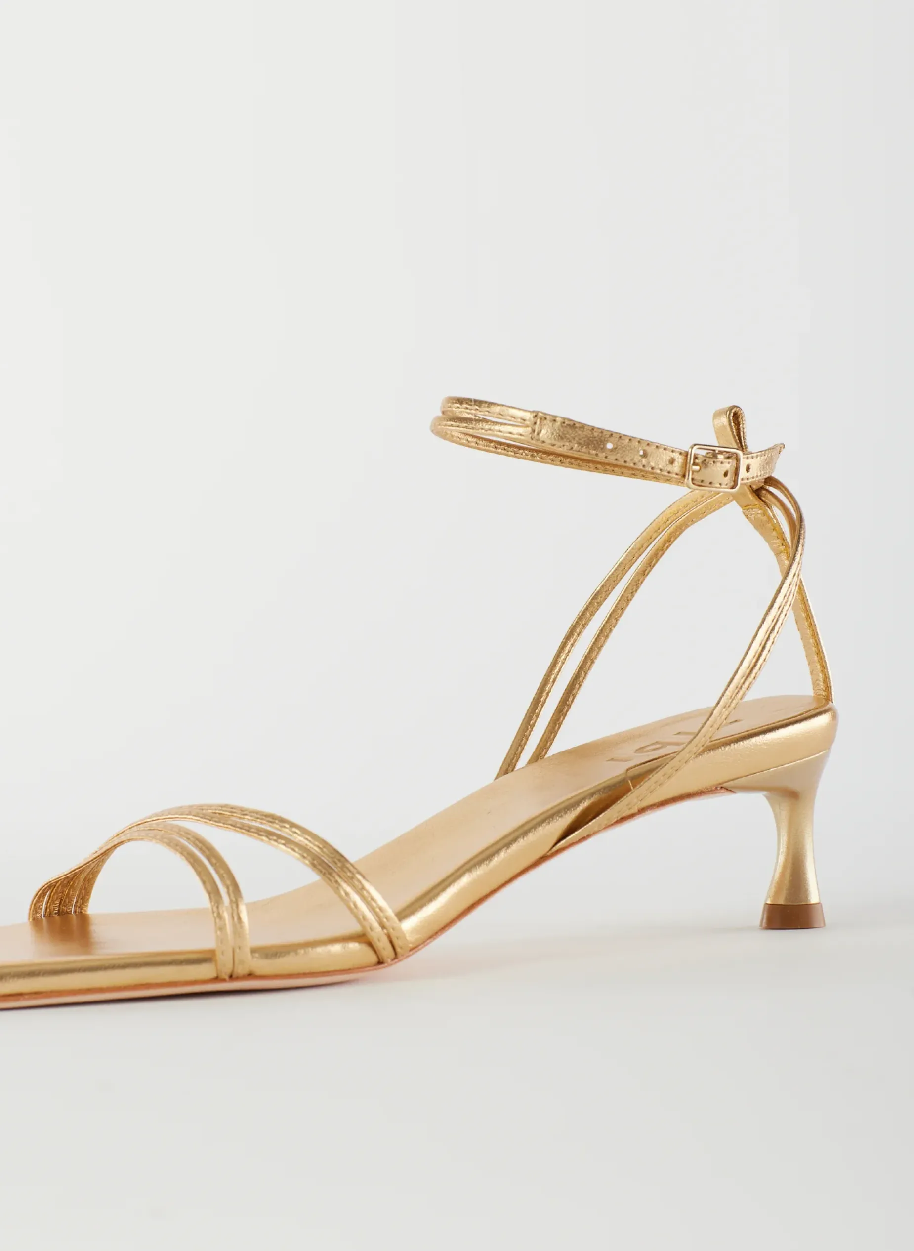 Heels|Sandals>Tibi Metallic Nappa Harper Sandal Gold