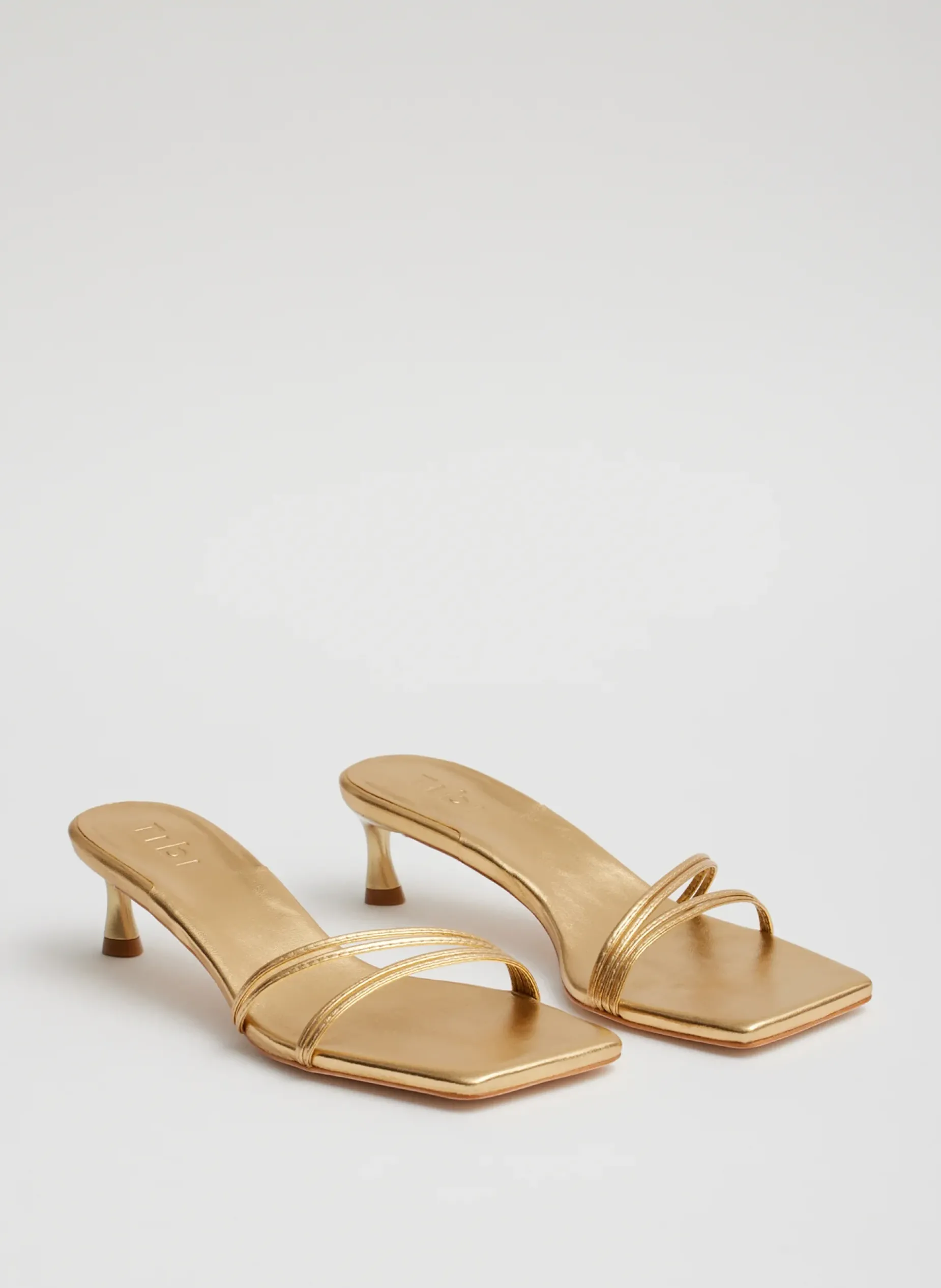 Heels|Sandals>Tibi Metallic Nappa Jim Sandal Gold