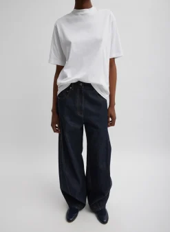 Tops|Fundamentals - WOFs>Tibi Mock Neck Unisex T-Shirt White