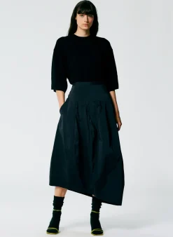 Skirts|Fundamentals - WOFs>Tibi Nylon Asymmetrical Balloon Skirt Navy