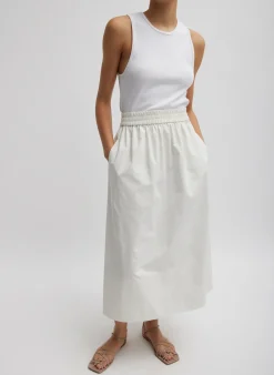 Skirts|Fundamentals - WOFs>Tibi Nylon Pull On Full Skirt White