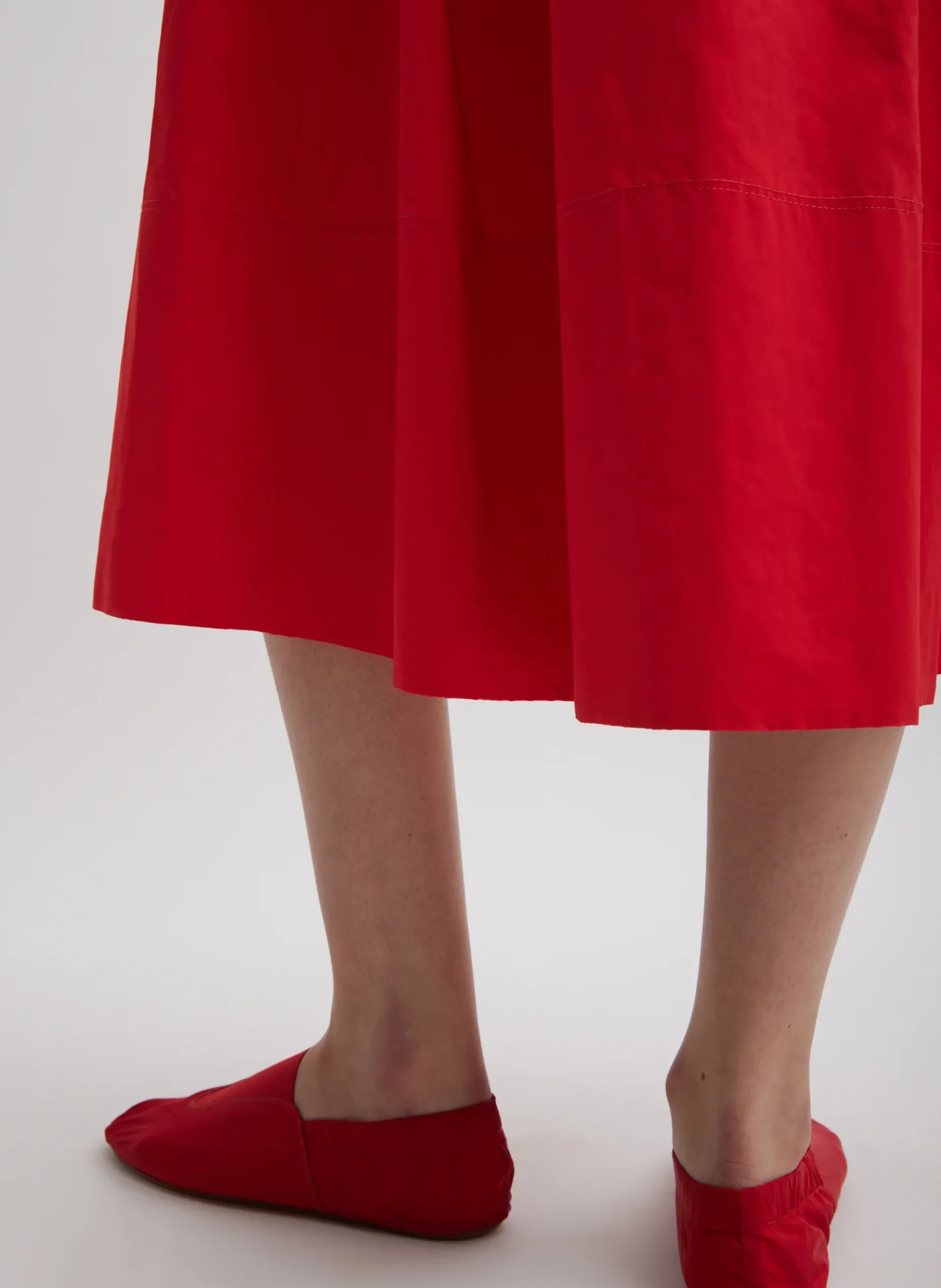 Skirts|Fundamentals - WOFs>Tibi Nylon Pull On Full Skirt Red