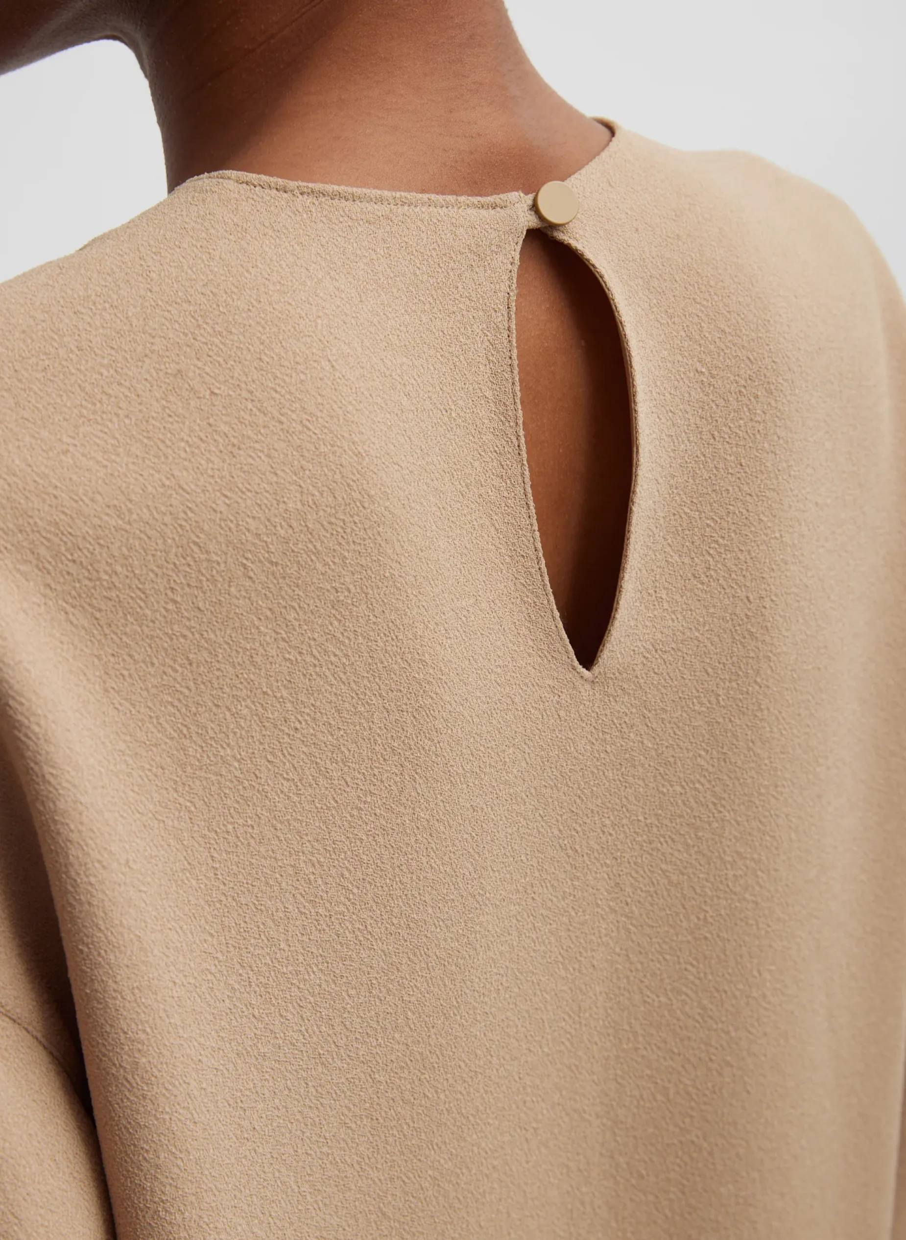 Tops>Tibi Pebble Sable Easy T-Shirt Granola