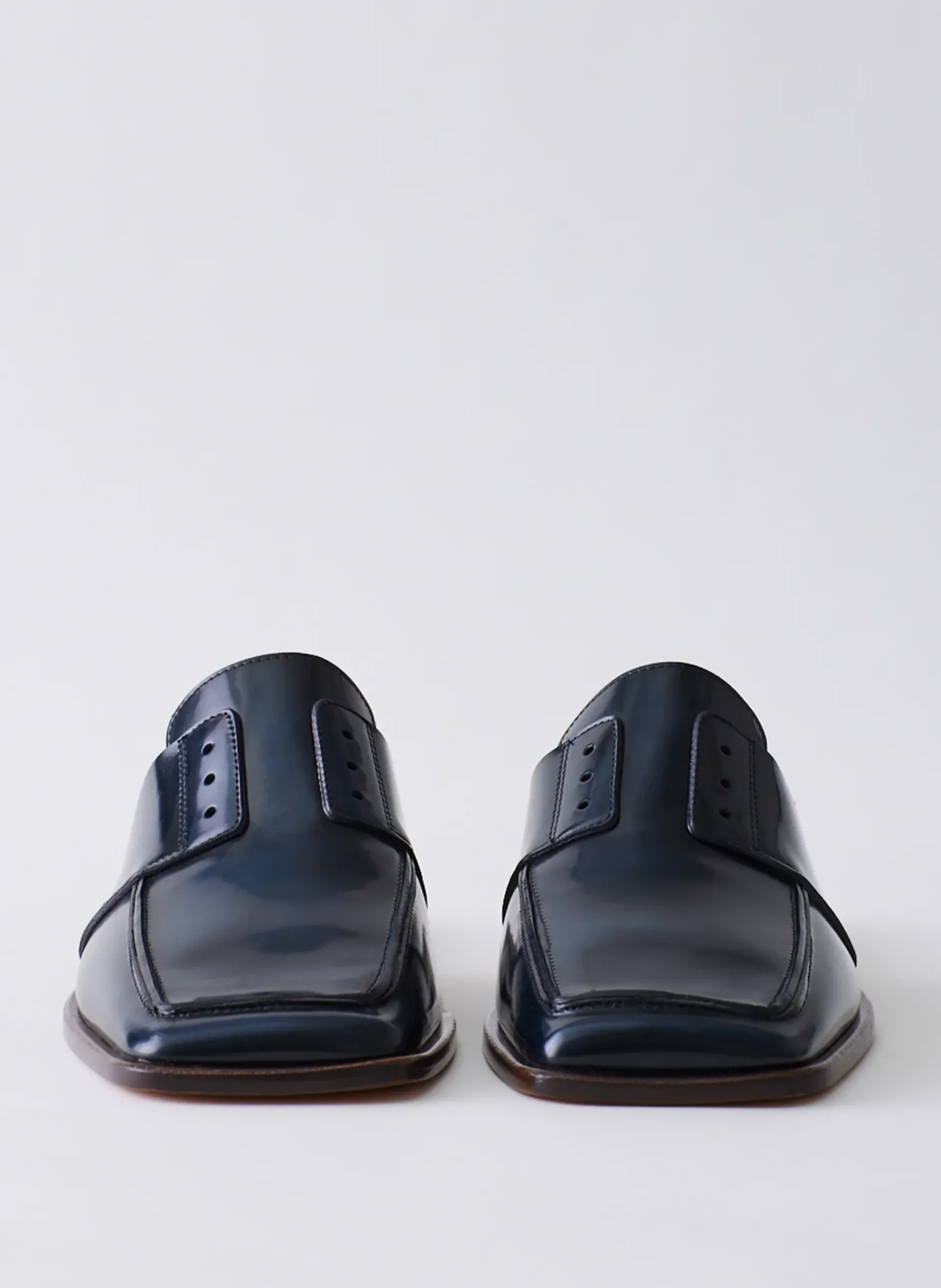 Flats>Tibi Pedro Slide Square Toe Loafer Navy