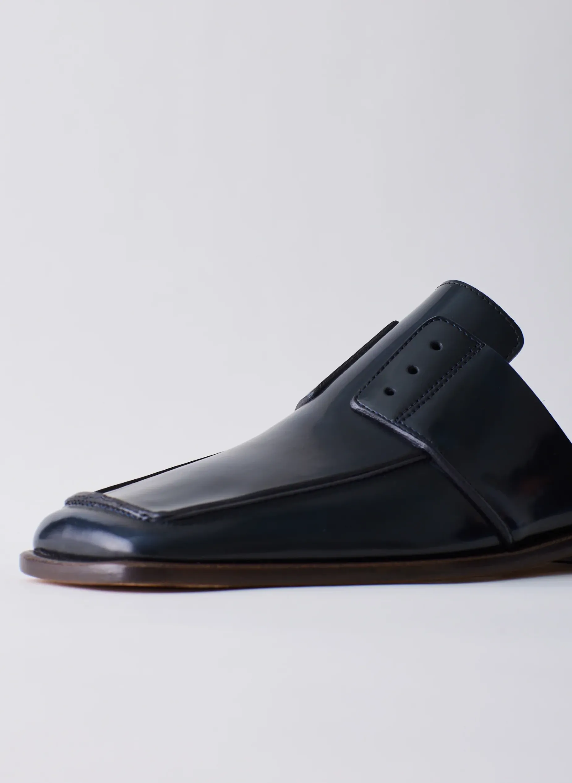 Flats>Tibi Pedro Slide Square Toe Loafer Navy