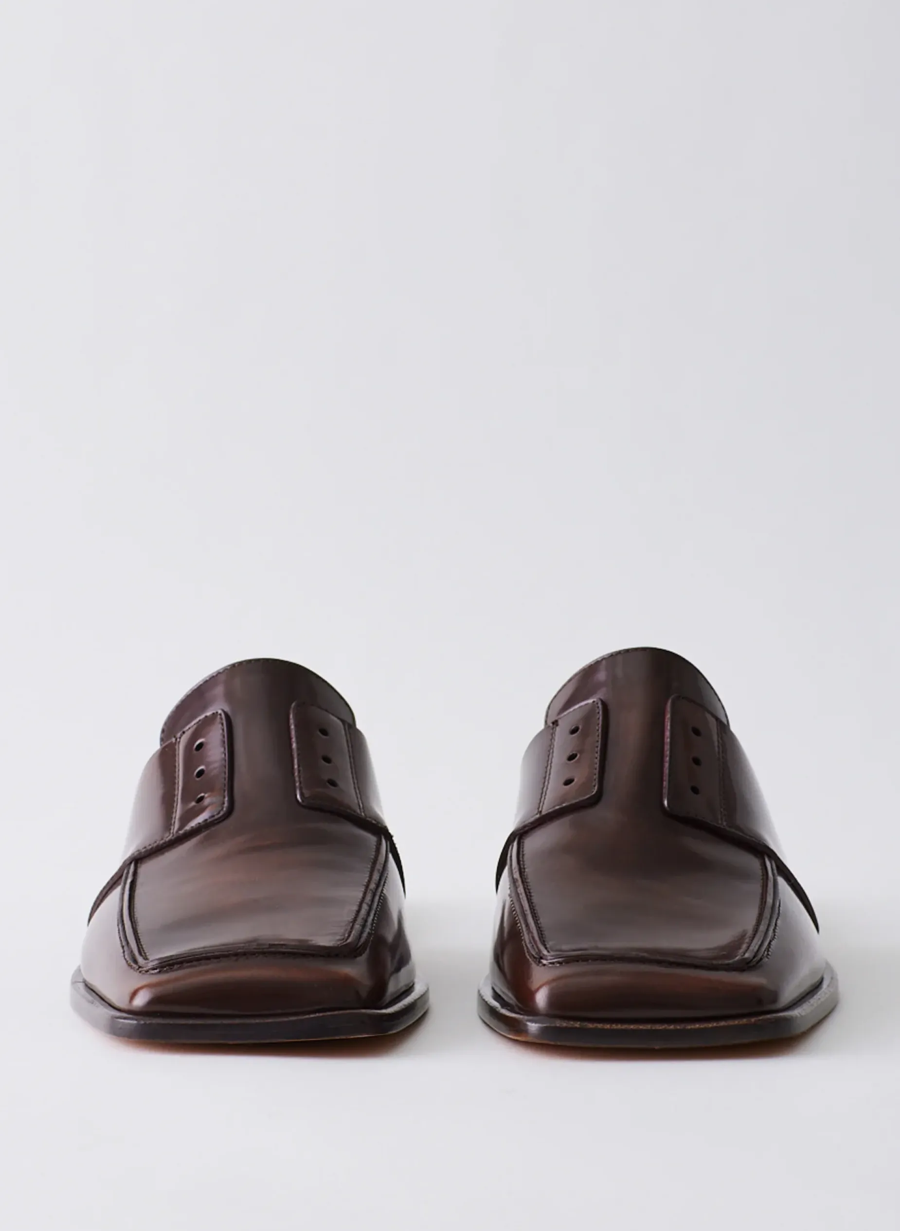 Flats>Tibi Pedro Slide Square Toe Loafer Brown