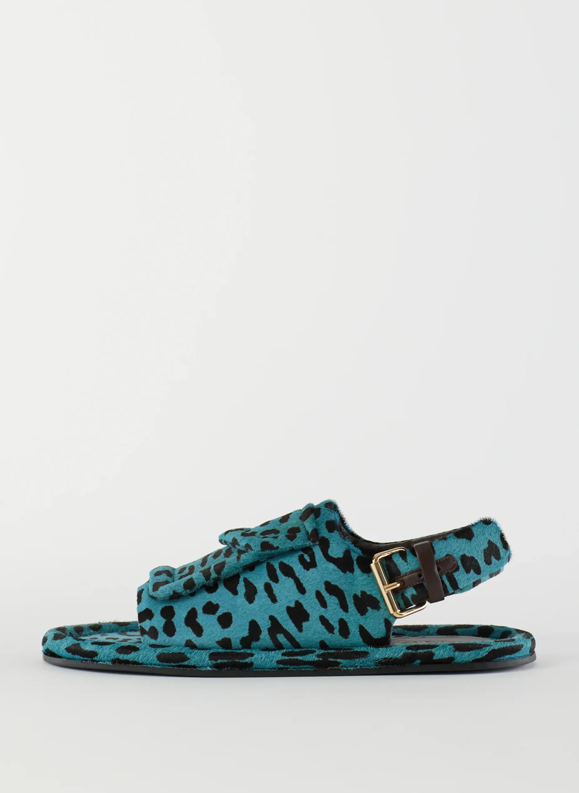 Flats>Tibi Pony Hair Calf Print Slingback Beryen Sandal Baby Blue