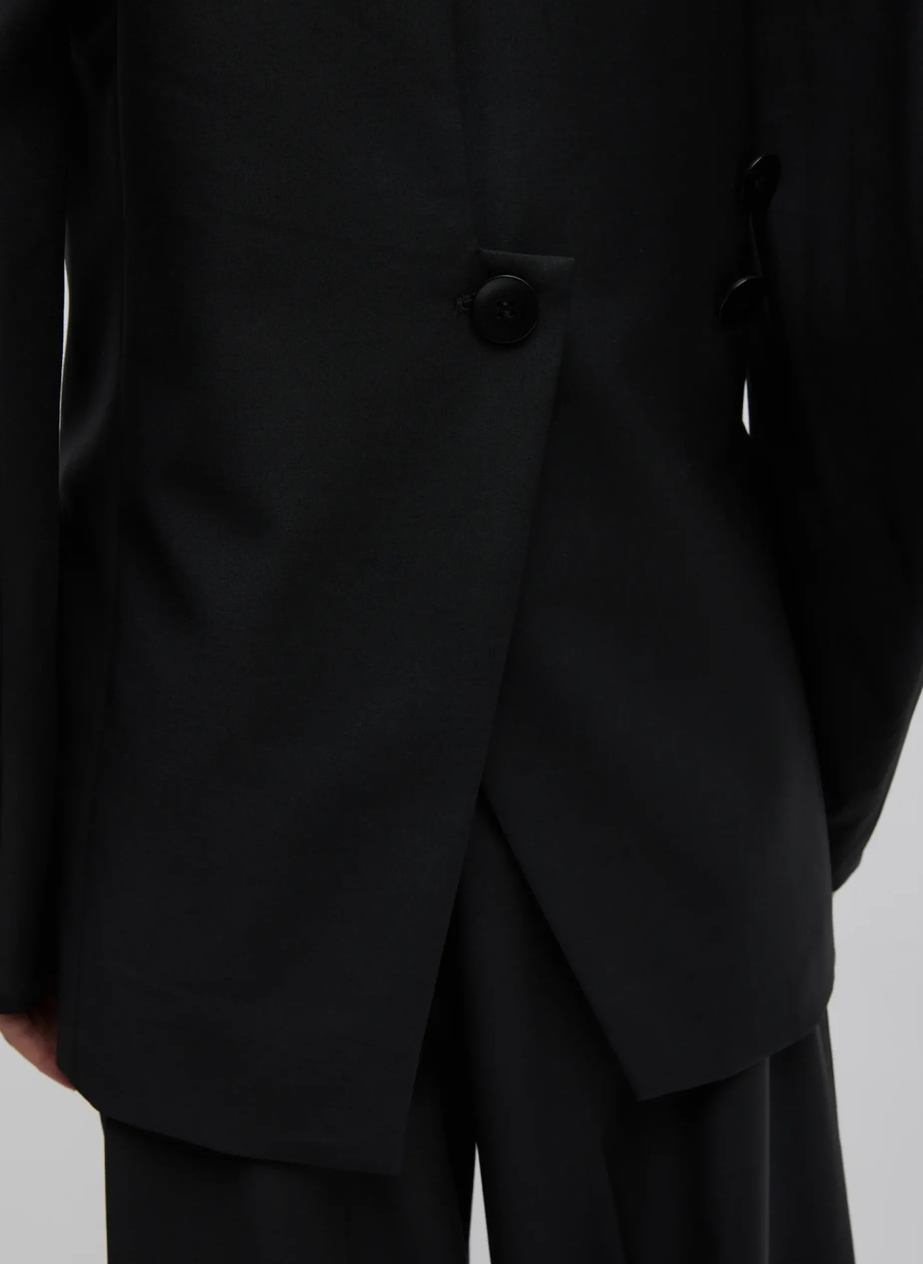 Jackets & Outerwear|Suits>Tibi Recycled Tropical Wool Sculpted Blazer Black