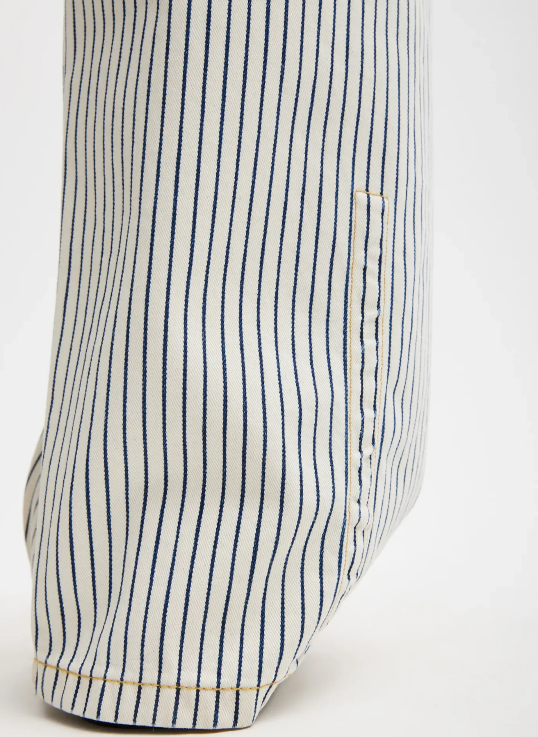 Denim|Pants & Shorts>Tibi Stone Washed Striped Denim Sid Jean Navy Multi