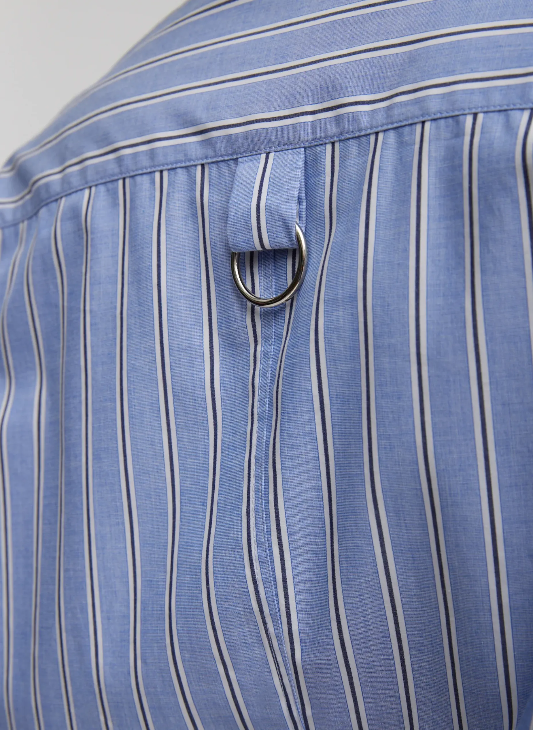Tops|Fundamentals - WOFs>Tibi Striped Shirting Charlie Men's Slim Shirt Blue Multi