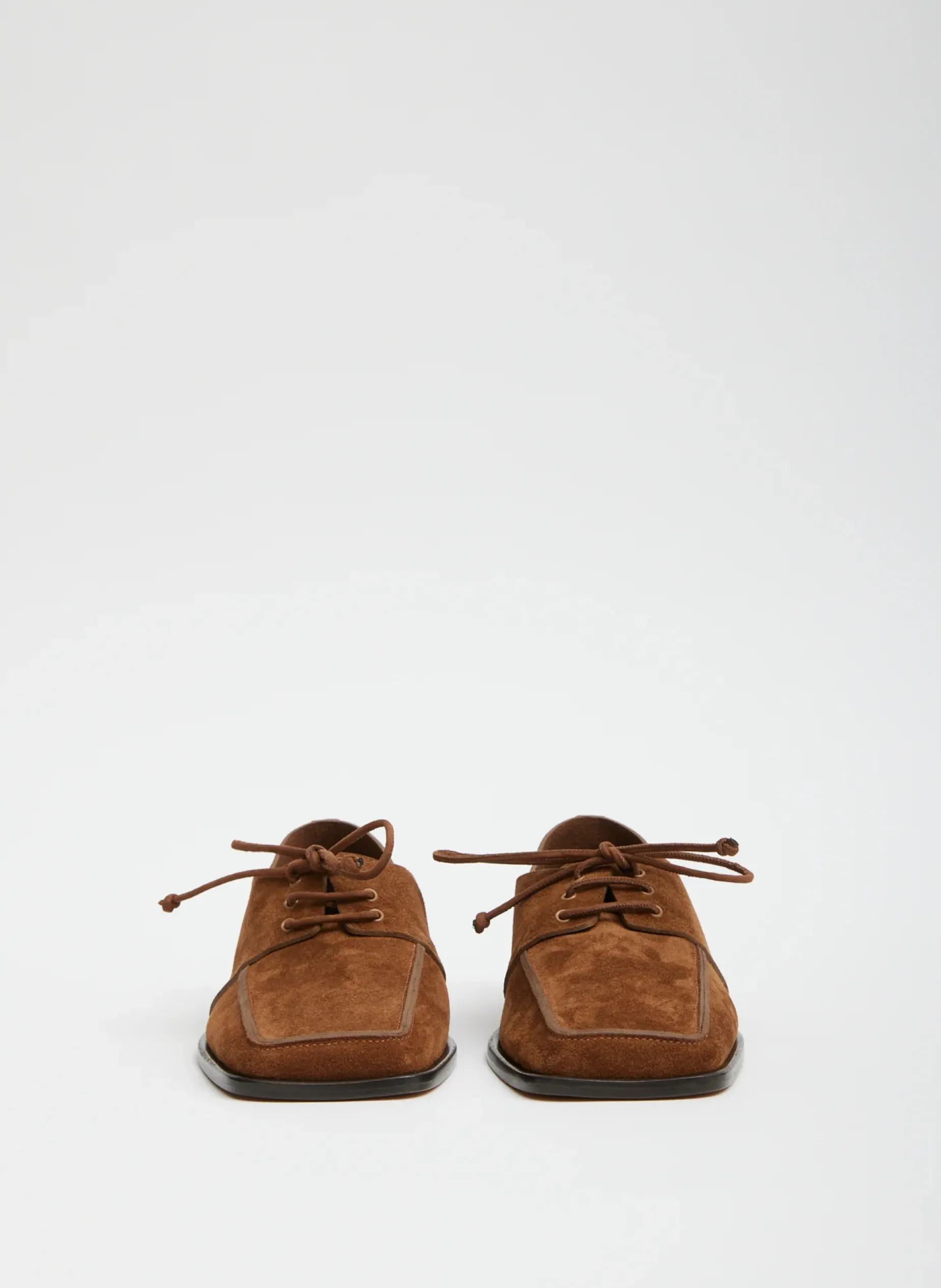 Curated Closets|Flats>Tibi Suede Brody Square Toe Loafer Hazelnut Brown