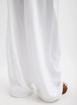 Leisure Sets|Pants & Shorts>Tibi Summer Sweatshirting Winslow Pant White
