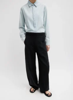 Leisure Sets|Pants & Shorts>Tibi Summer Sweatshirting Winslow Pant Black