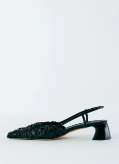 Heels>Tibi Textured Victor Slingback Black