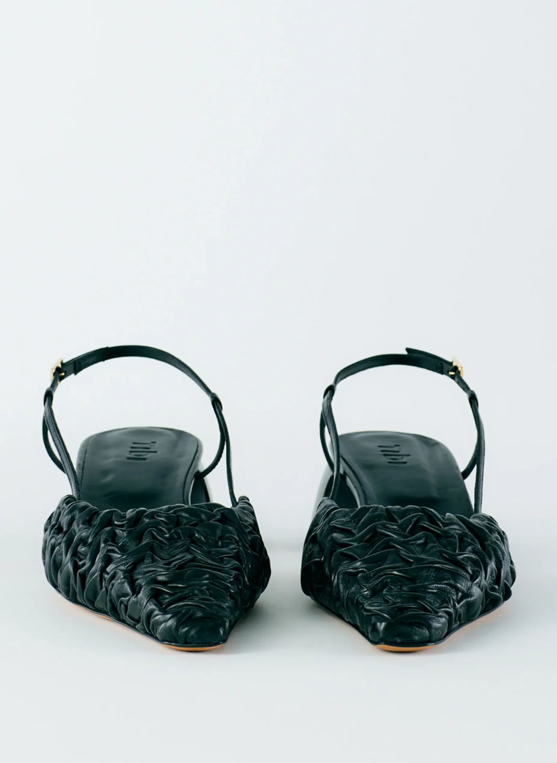 Heels>Tibi Textured Victor Slingback Black
