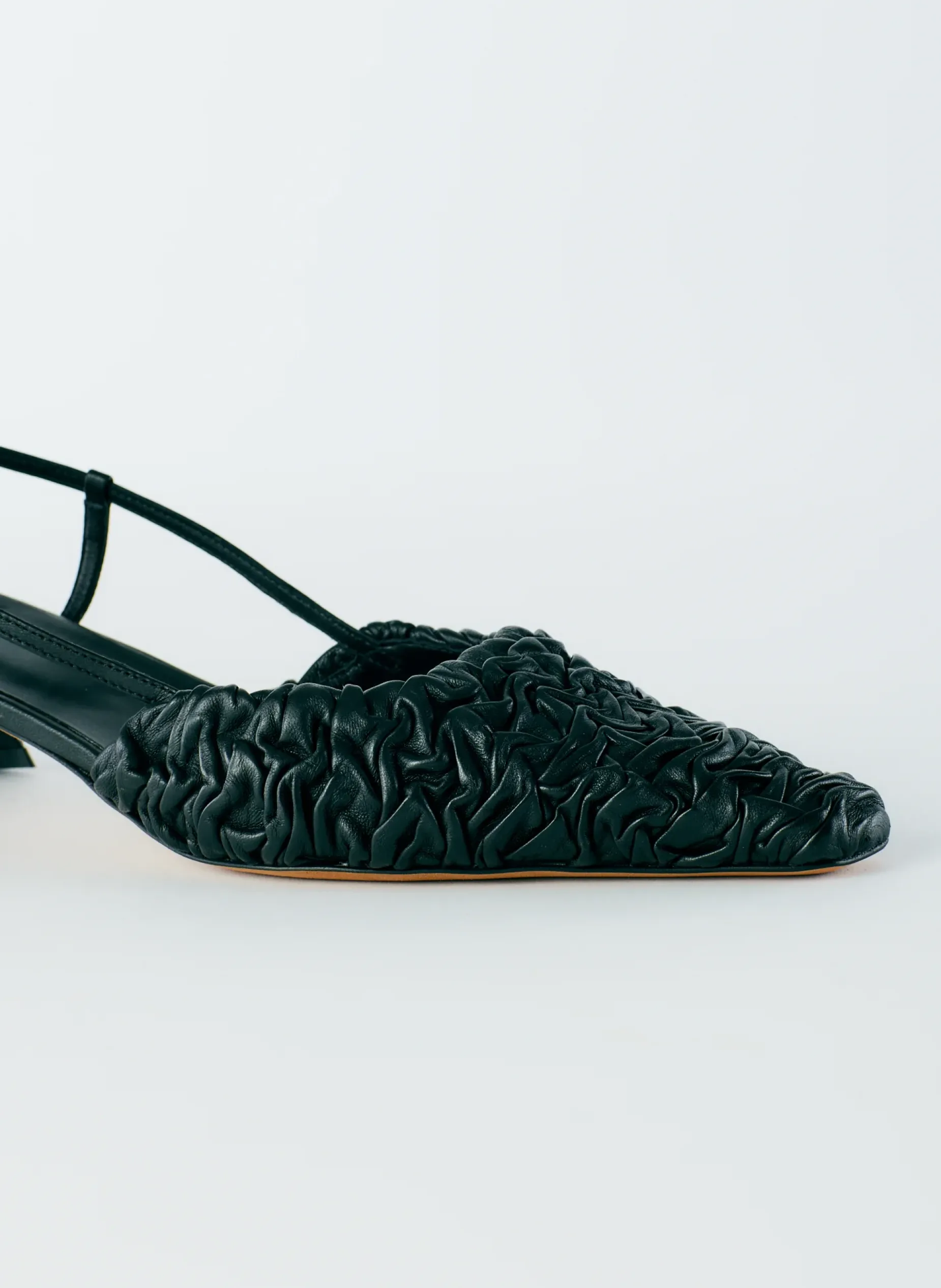 Heels>Tibi Textured Victor Slingback Black