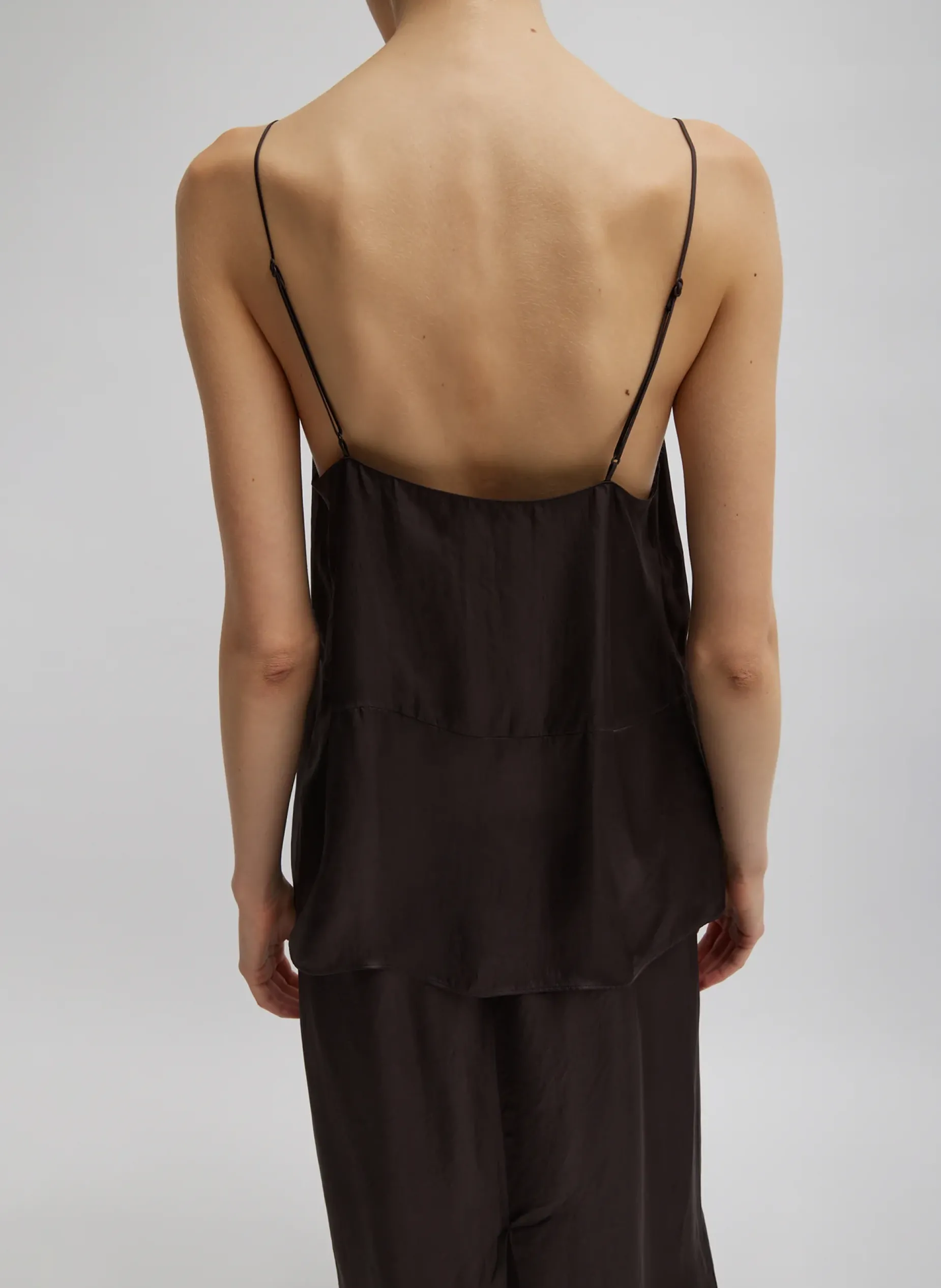 Tops|Fundamentals - WOFs>Tibi The Slip Cami Brown