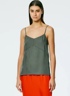 Tops>Tibi The Slip Cami Grey Pine
