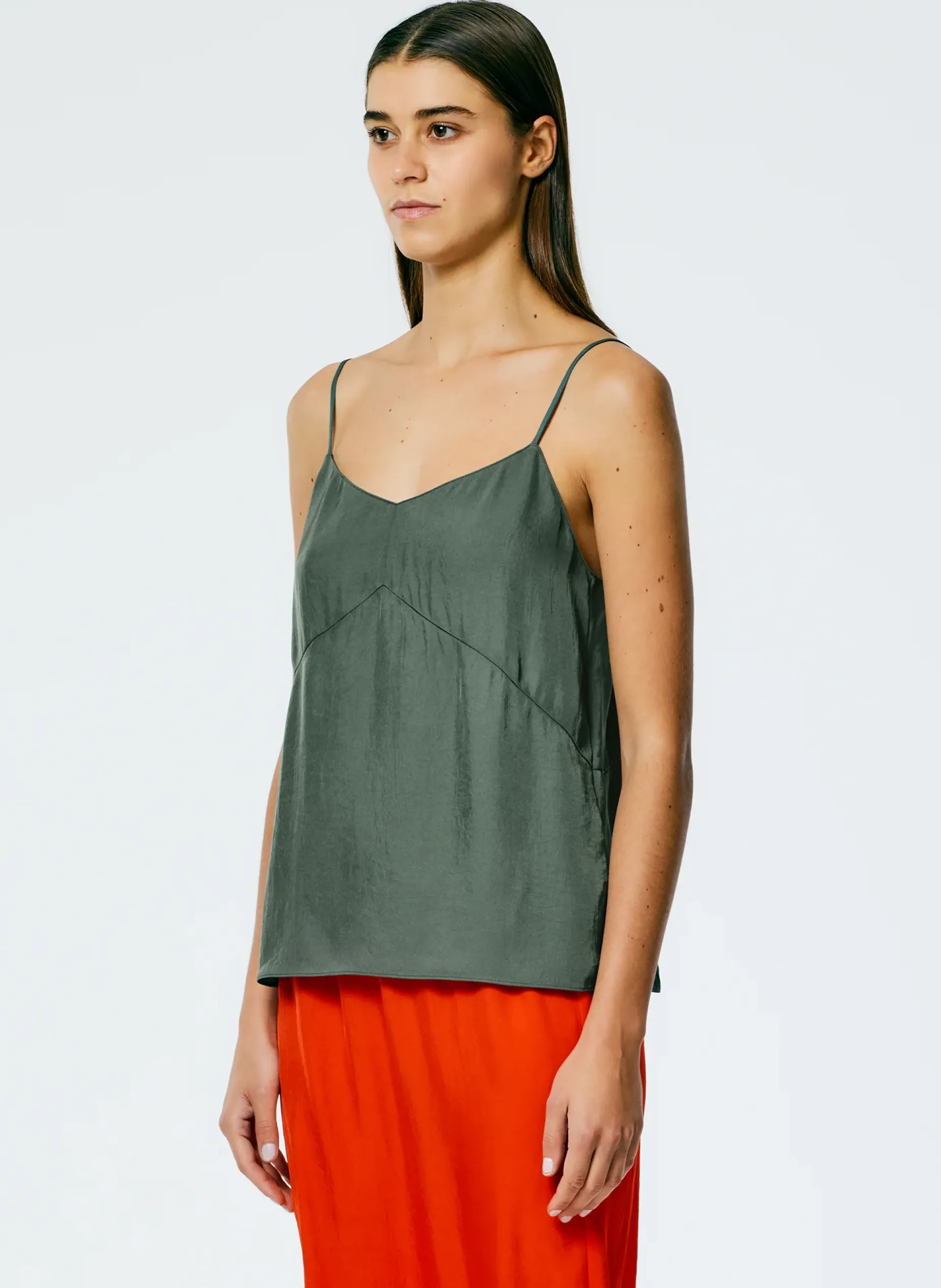 Tops>Tibi The Slip Cami Grey Pine
