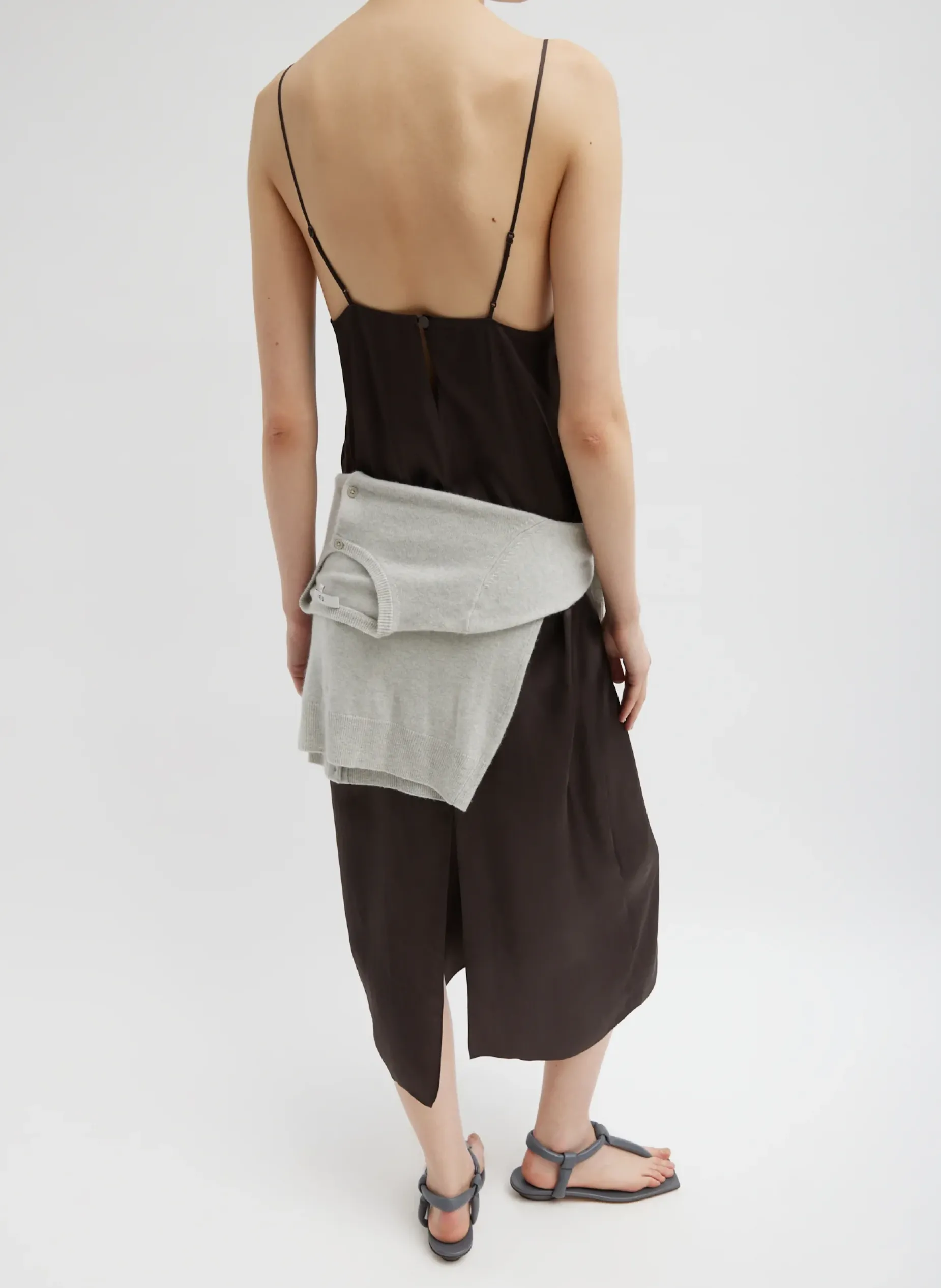 Dresses|Fundamentals - WOFs>Tibi The Slip Dress Brown