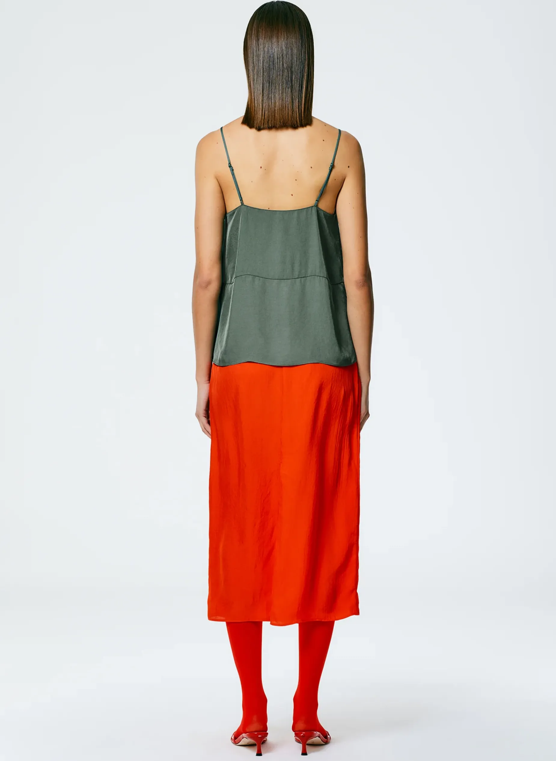 Skirts>Tibi The Slip Skirt Red