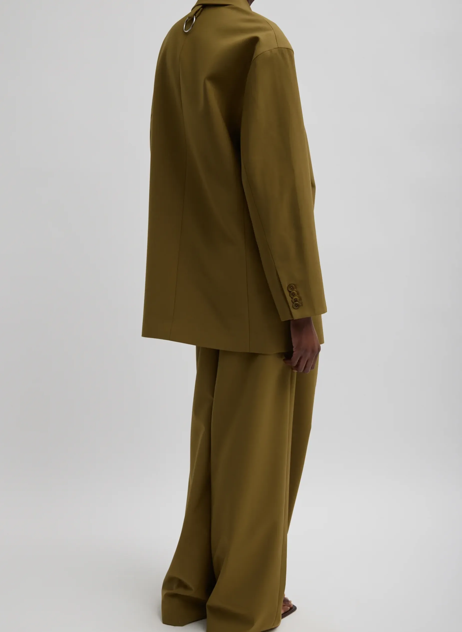 Suits|Jackets & Outerwear>Tibi Tropical Wool Liam Blazer Dark Hazel