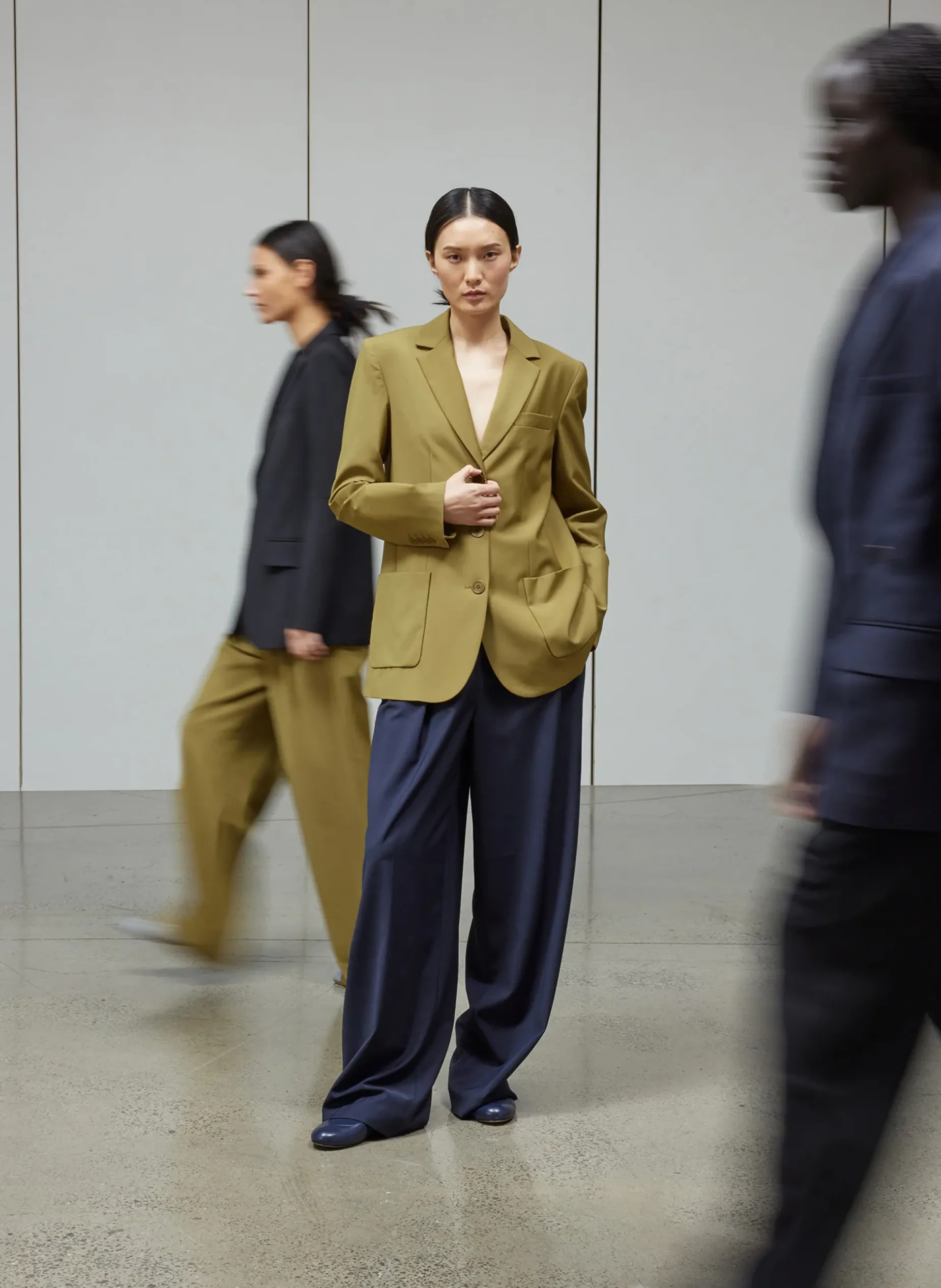 Suits|Jackets & Outerwear>Tibi Tropical Wool Max Blazer Dark Hazel
