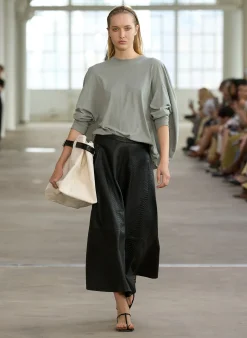 Tops>Tibi T-Shirt Circular Top Pumice Grey