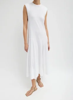 Dresses>Tibi T-Shirt Sleeveless Dress White