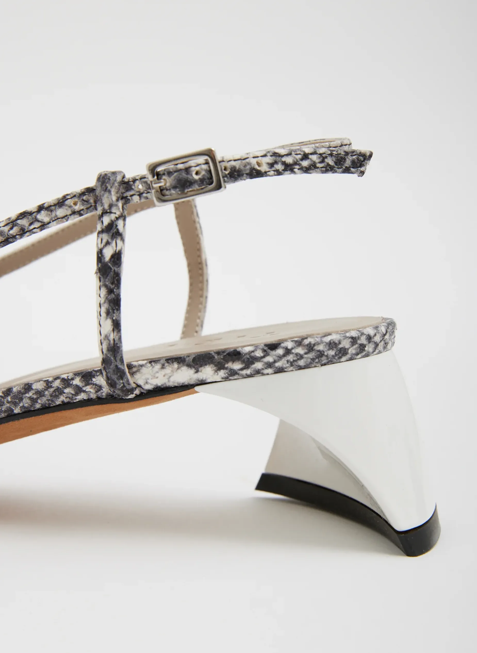 Heels>Tibi Victor Embossed Snake Slingback Grey Embossed Snake