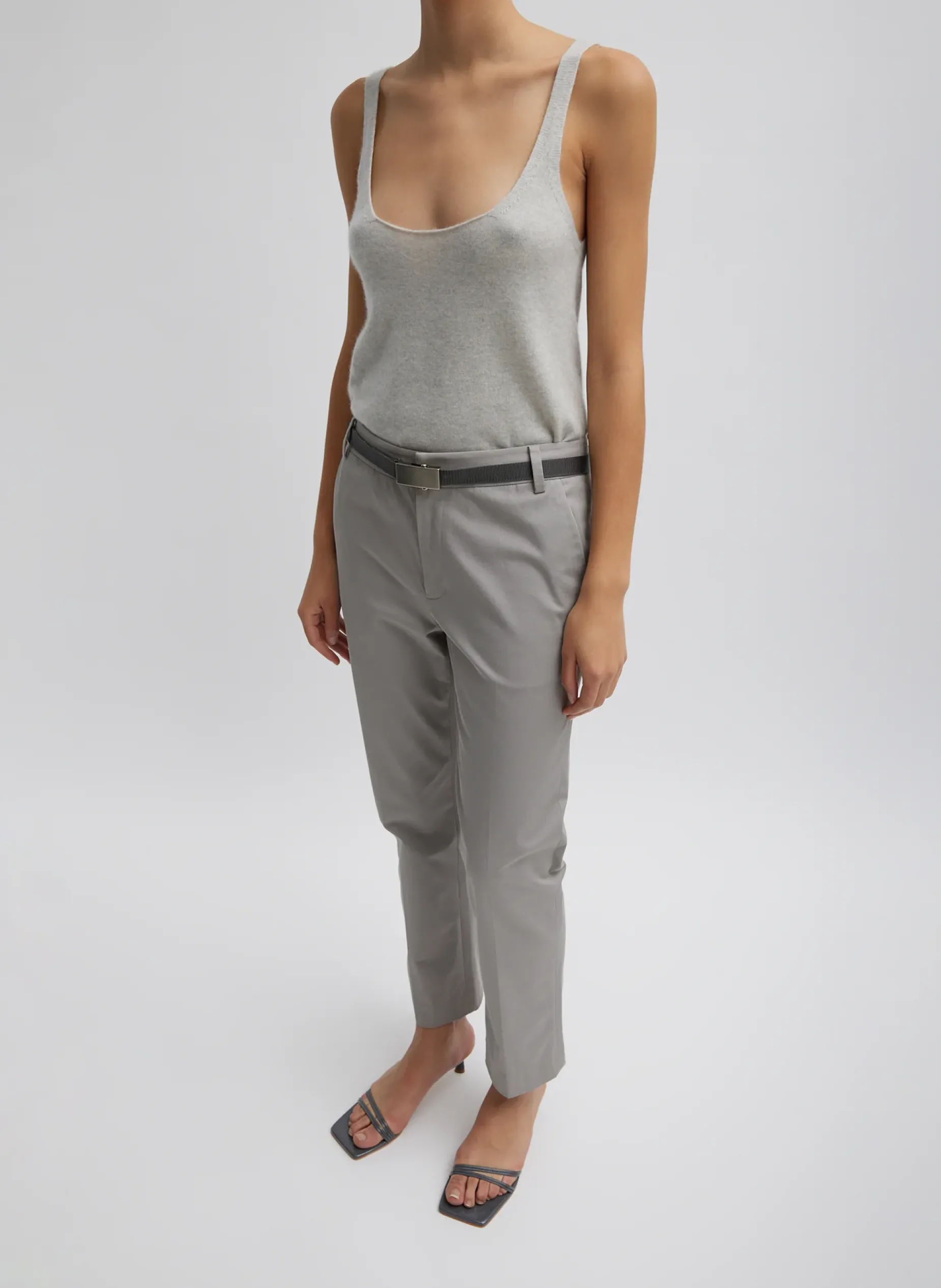 Knitwear & Sweatshirts|Fundamentals - WOFs>Tibi Washable Cashmere Tank Sweater Light Heather Grey