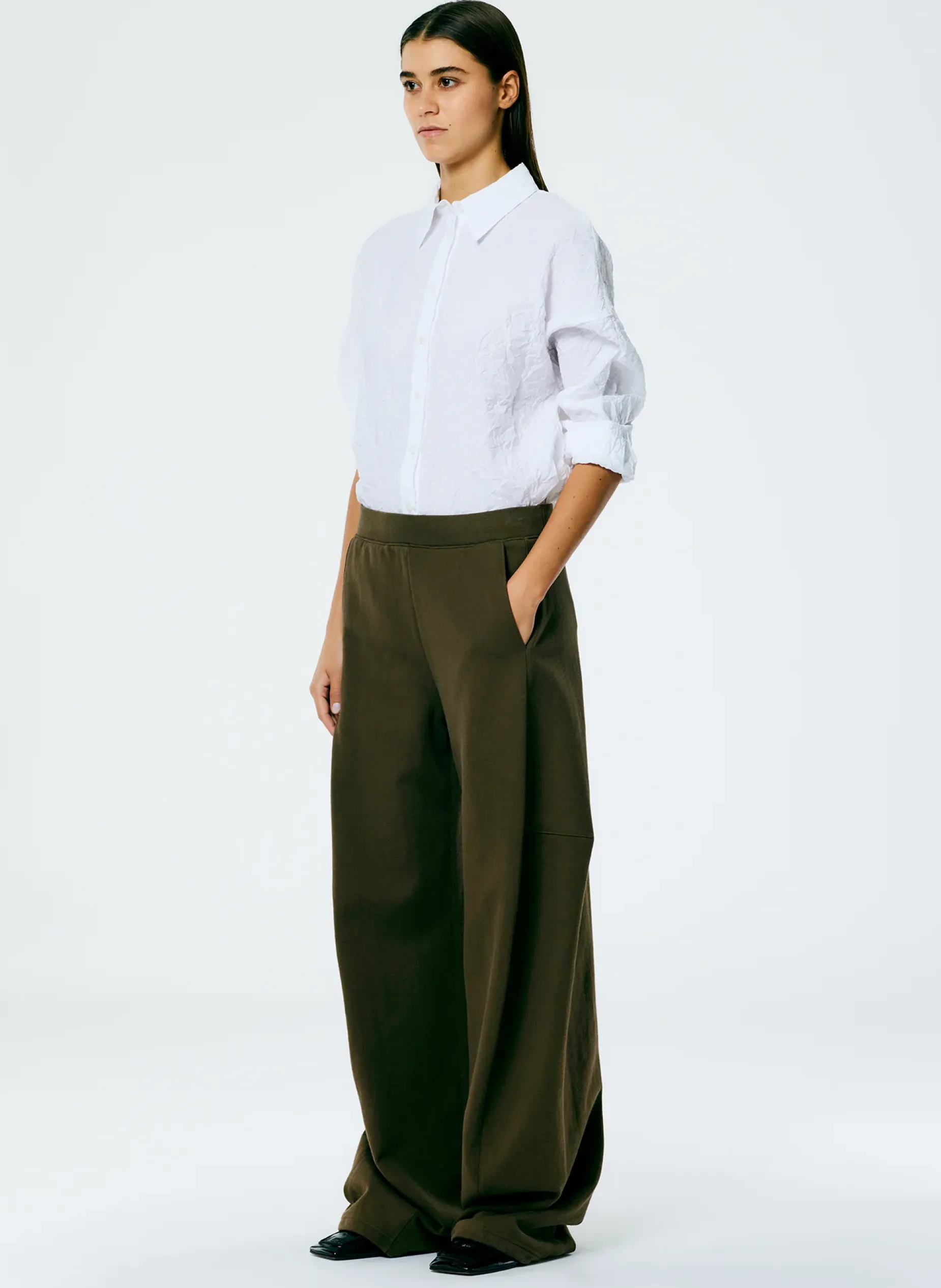 Leisure Sets|Pants & Shorts>Tibi Winslow Sweatpant - Petite Wood
