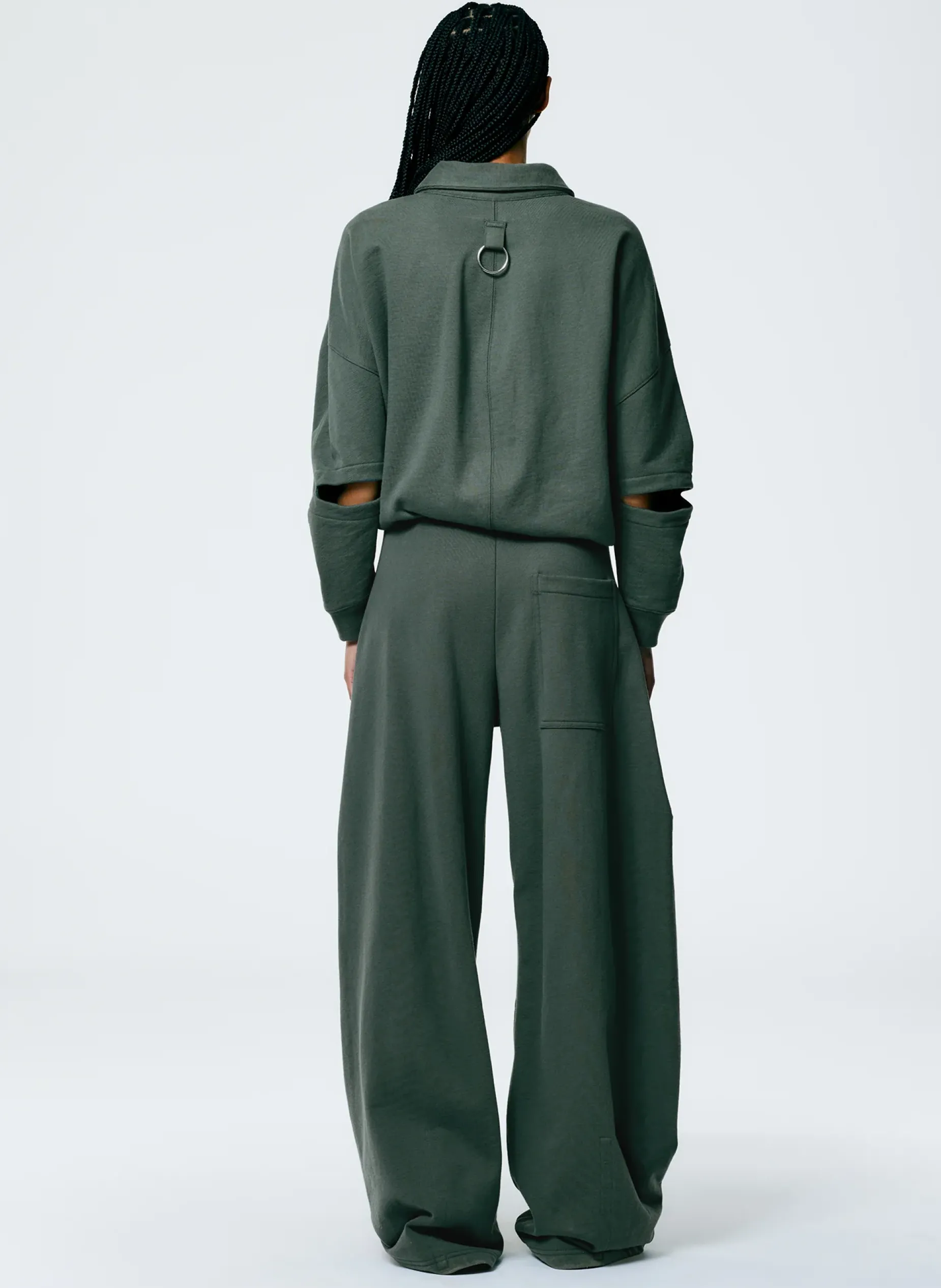 Leisure Sets|Pants & Shorts>Tibi Winslow Sweatpant - Regular Grey Pine
