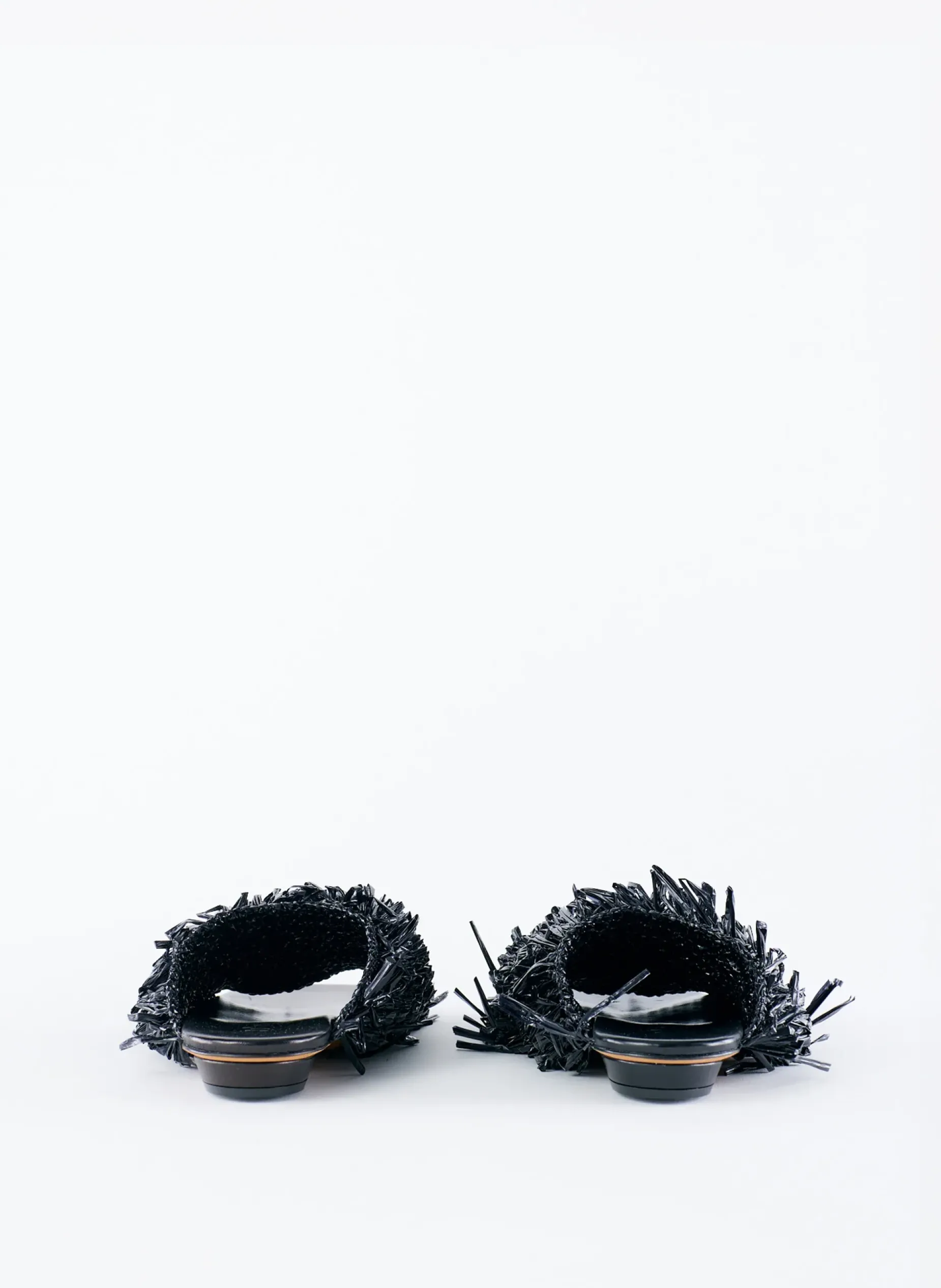 Flats>Tibi Woodward Raffia Flat Black